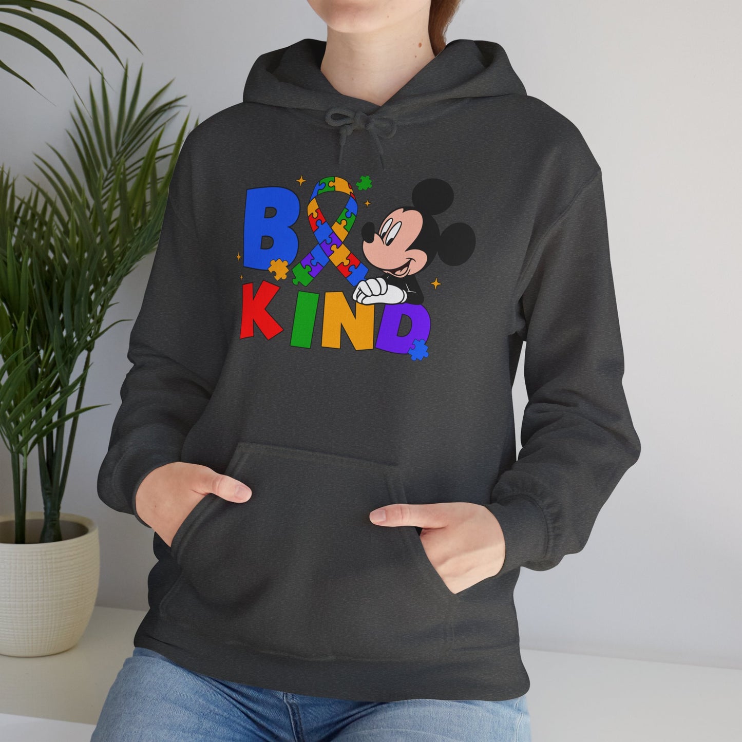 Be Kind Hoodie — Rainbow Ribbon Mickey Mouse Anti-Bullying Sweatshirt