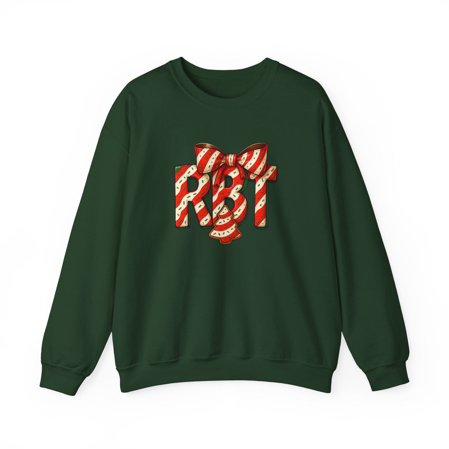 Lil Debbie 'RBT' Tree Cake Holiday Graphic Sweatshirt — Holiday Retro Logo Crewneck