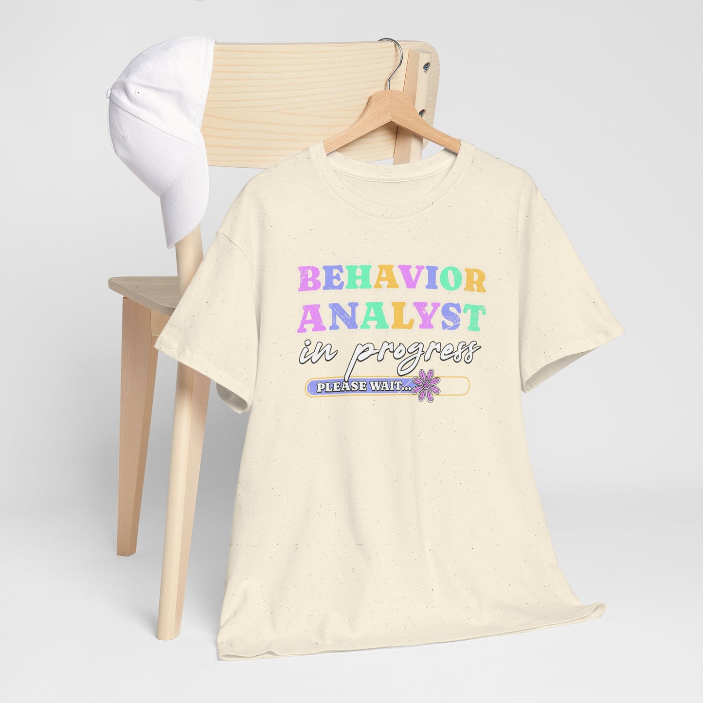 Behavior Analyst in Progress T-Shirt — Pastel Rainbow ABA Therapist Tee