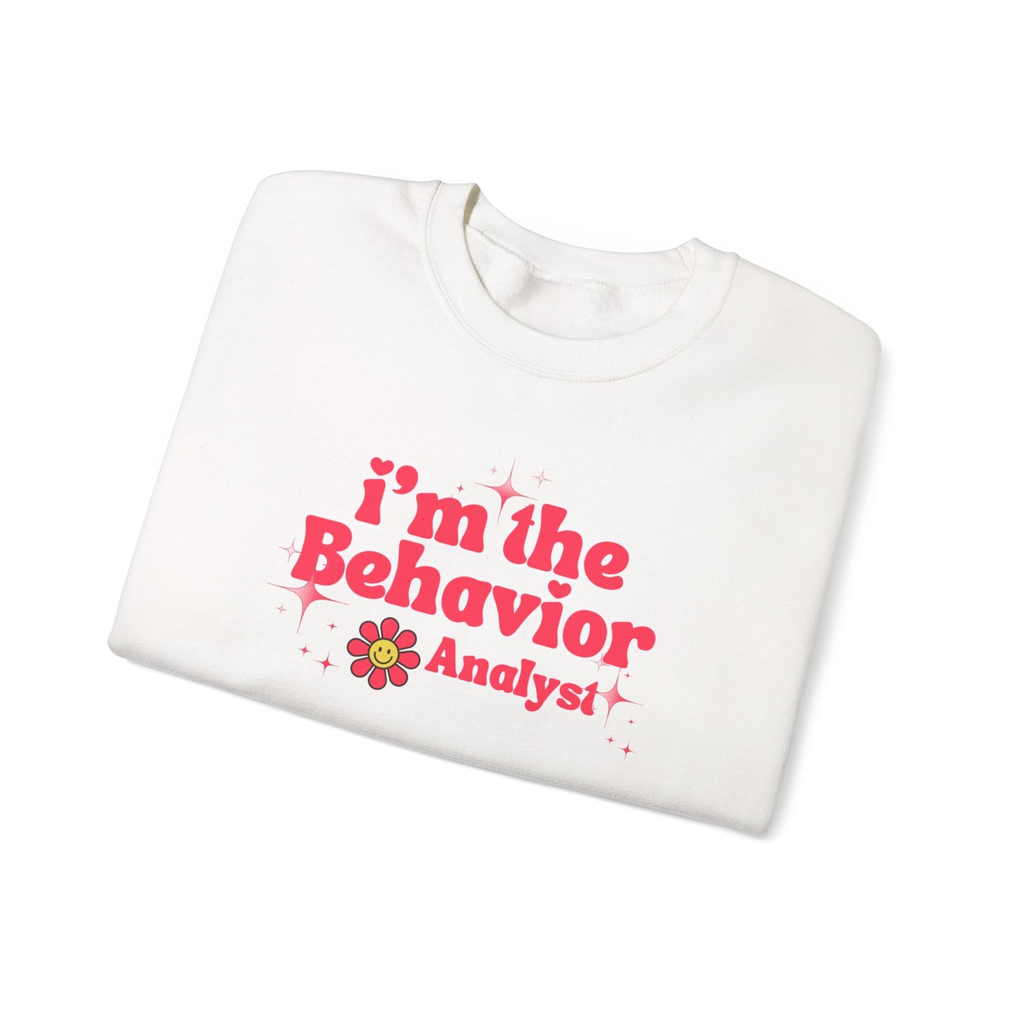 Behavior Analyst Sweatshirt — "I'm the Behavior Analyst" Retro Floral Crewneck