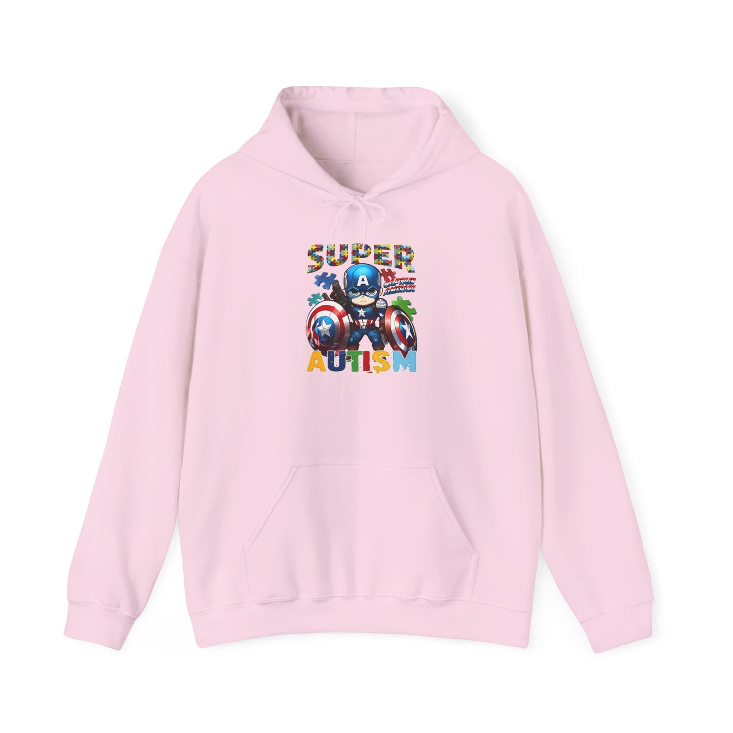 Autism Superhero Hoodie — 'Super Autism' Colorful Puzzle Support Sweatshirt