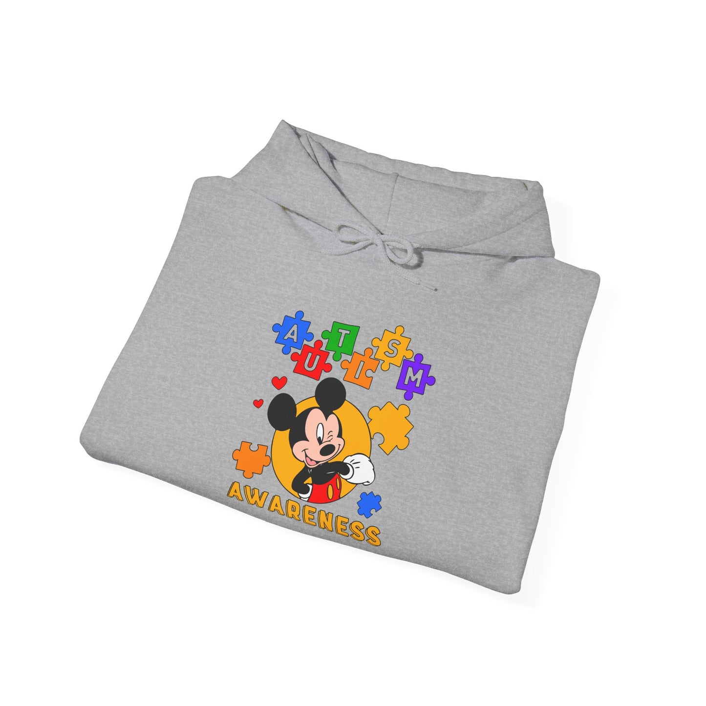 Autism Awareness Hoodie – Colorful Puzzle Heart Design