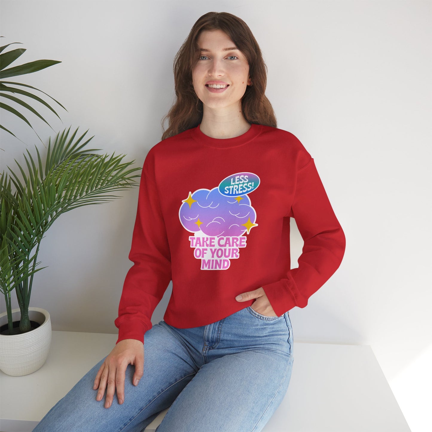 Mental Health Sweatshirt — "Take Care of Your Mind" Cozy Crewneck