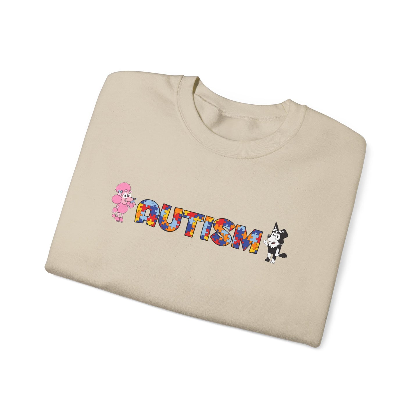 Autism Puzzle Heart Crewneck Sweatshirt