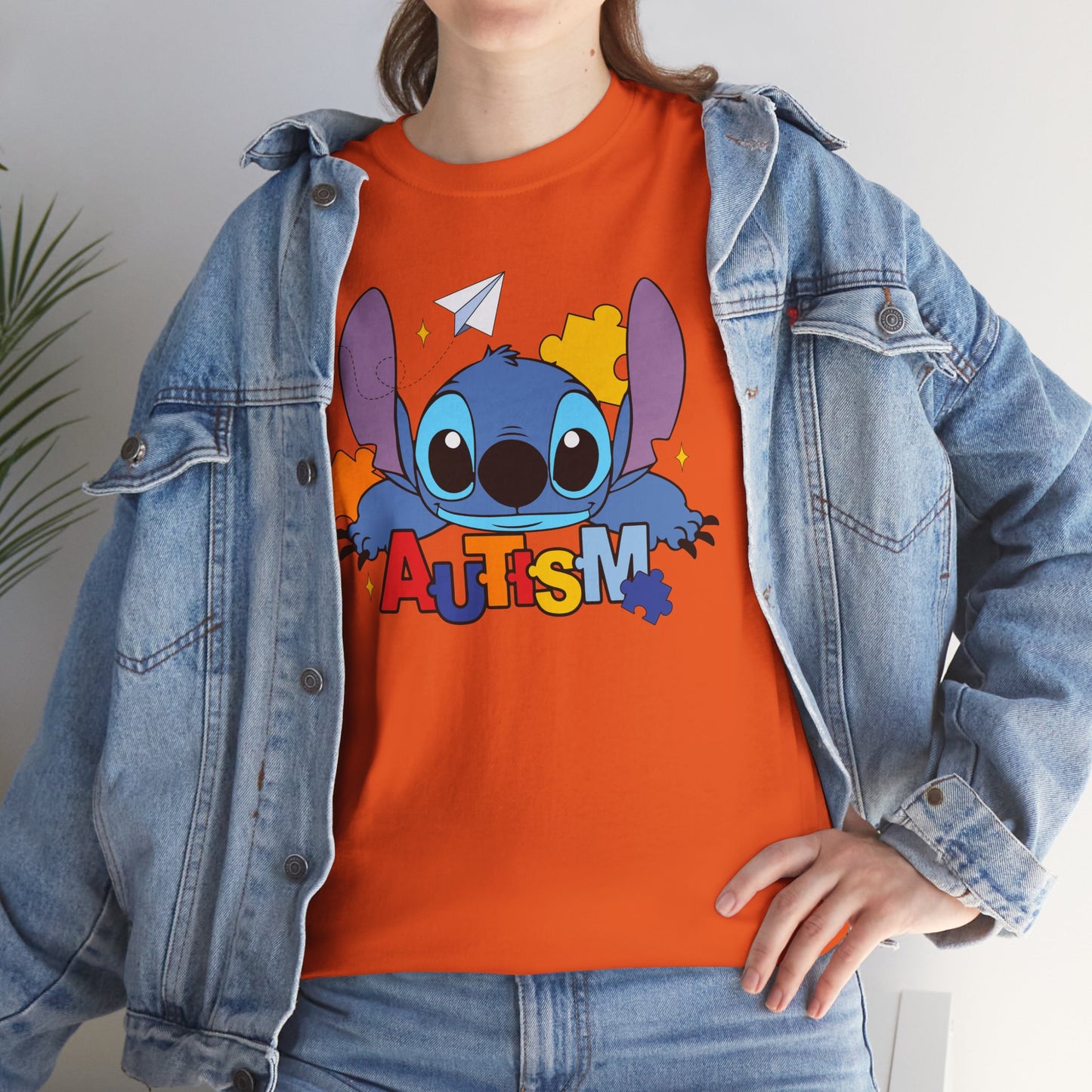 Autism Puzzle Heart T‑Shirt — Cute Blue Character Awareness Tee