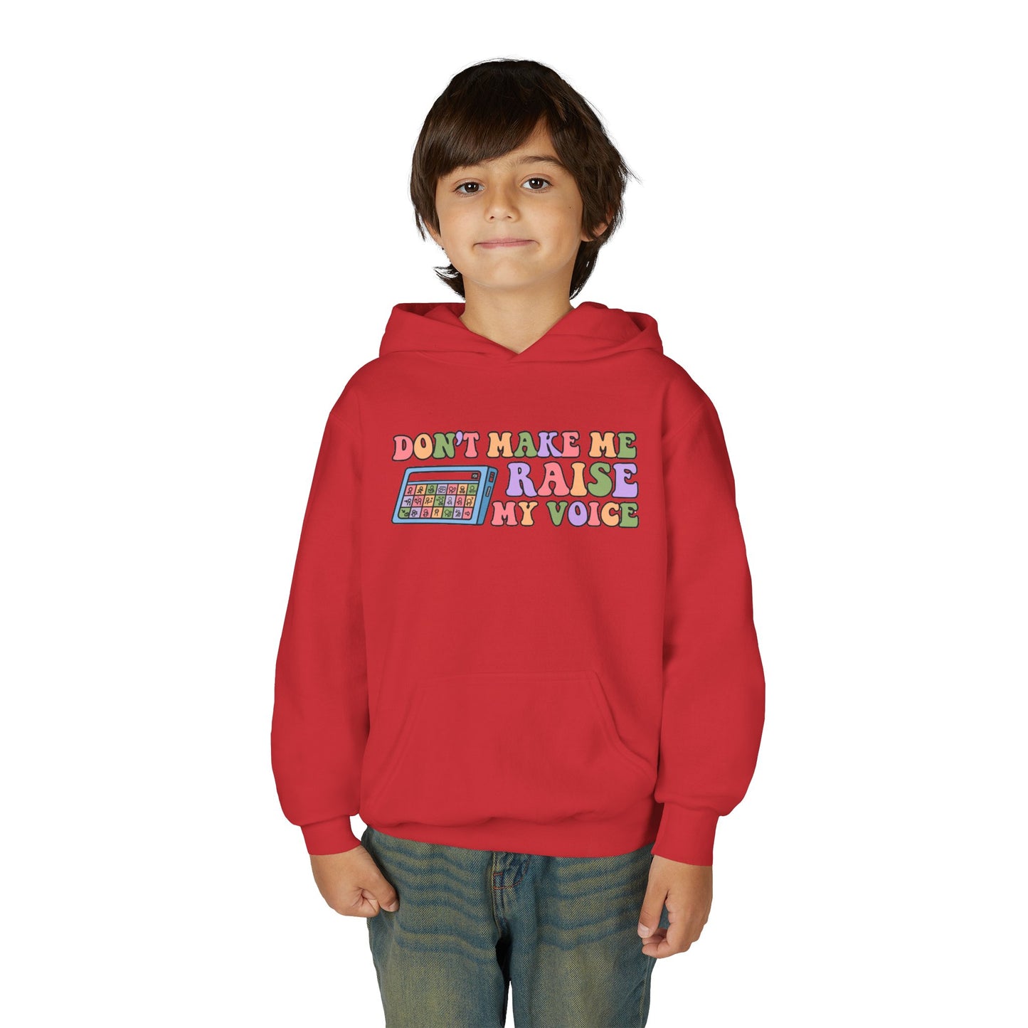 Youth Hoodie - Don't Make Me Raise My Voice Humor