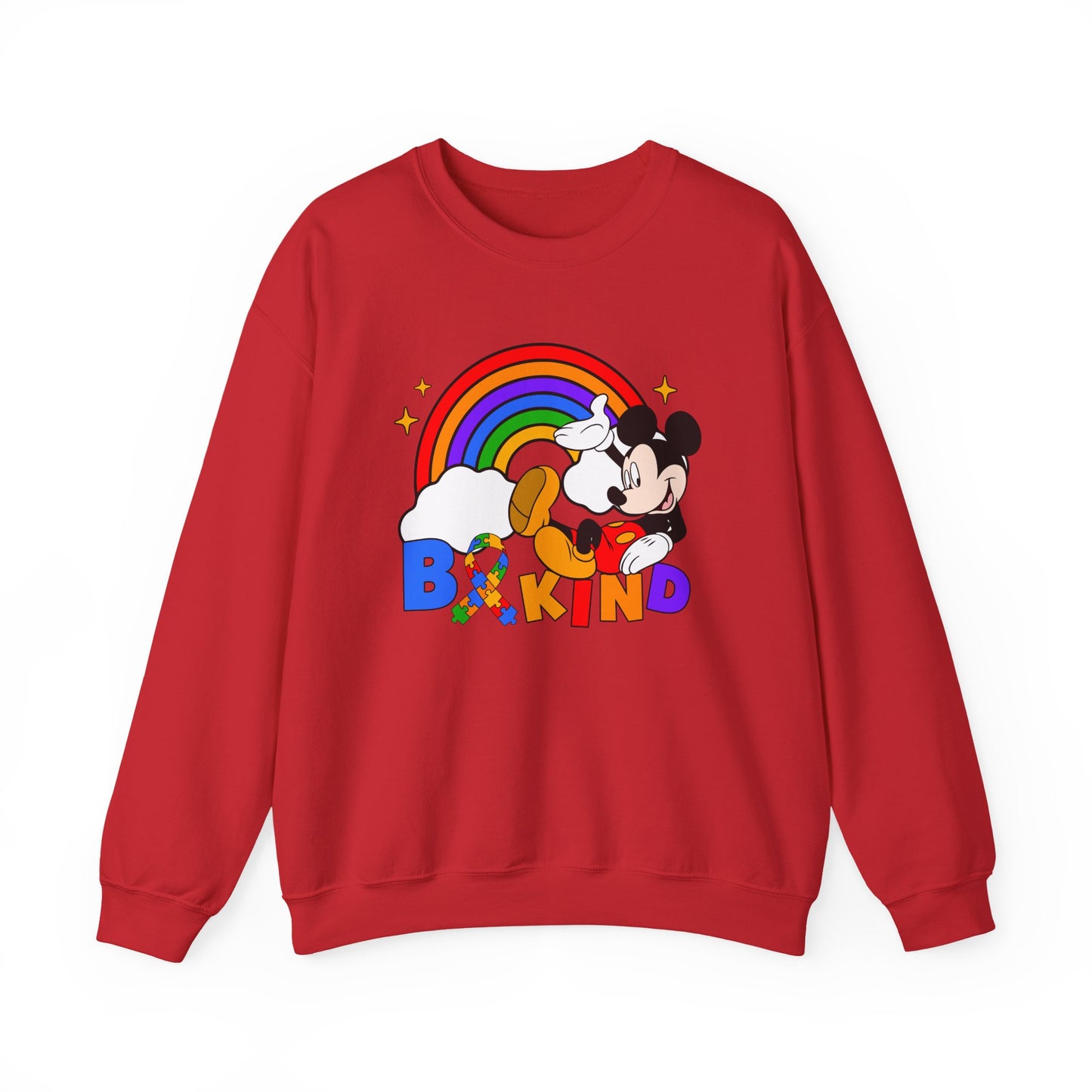 Be Kind Crewneck Sweatshirt — Rainbow Mickey-Inspired Pride Sweatshirt