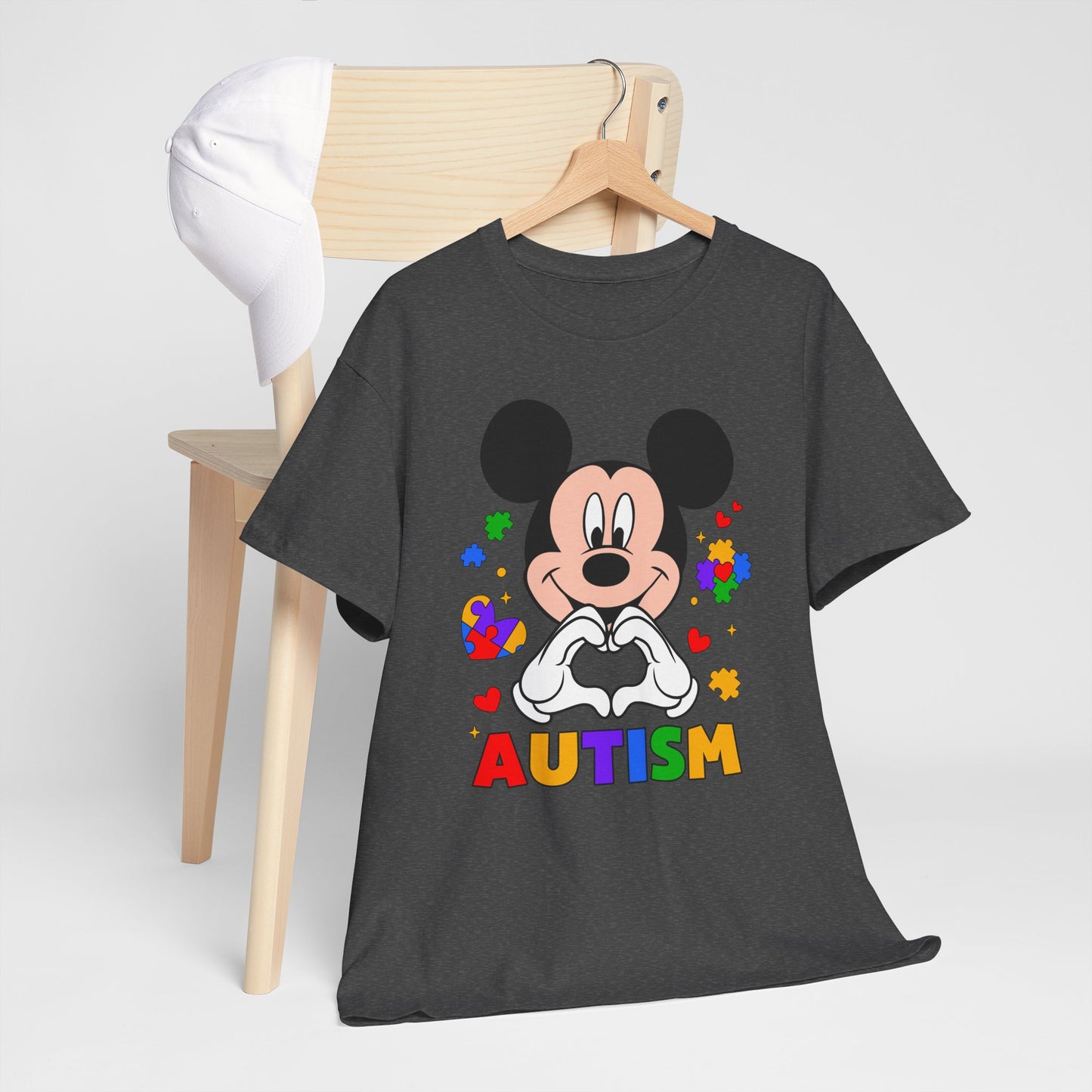 Autism Awareness T-Shirt — Colorful Puzzle Heart Design