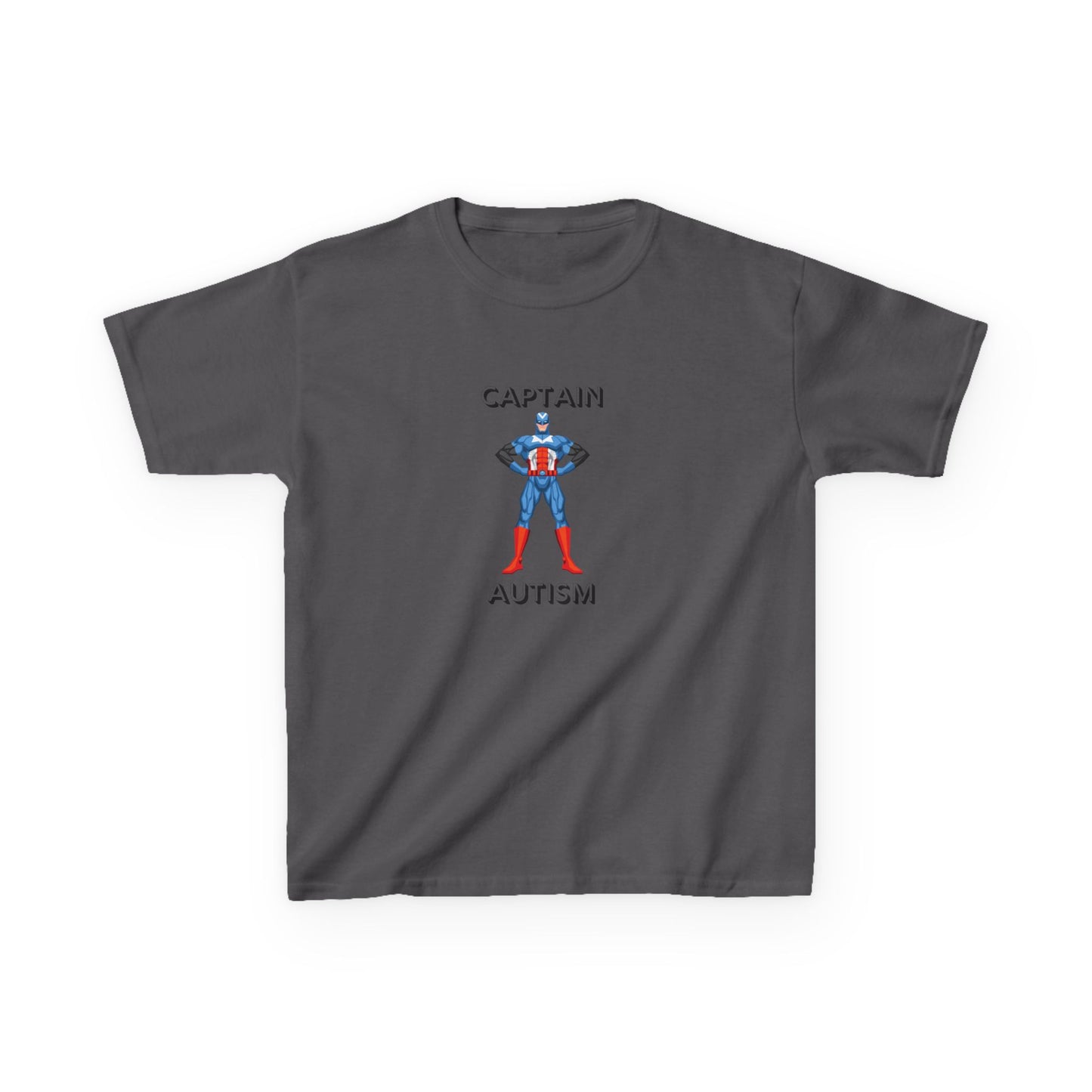 Kids Captain Autism Tee - Heavy Cotton T-Shirt for Awareness and Support