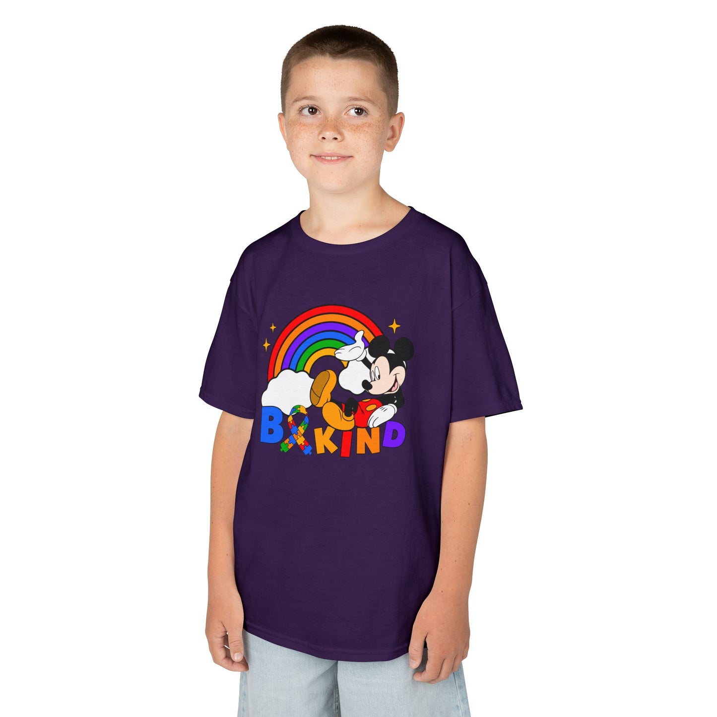 Kids Tee — Be Kind Rainbow Character Design