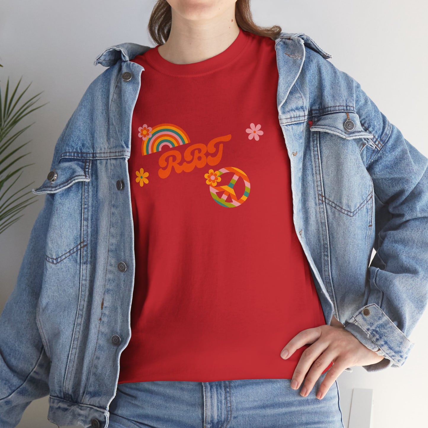 Retro Rainbow Tee - Summer Vibes, Unisex Cotton Shirt, Casual Wear, Gift for Friends, Festival Outfit, Bohemian Style