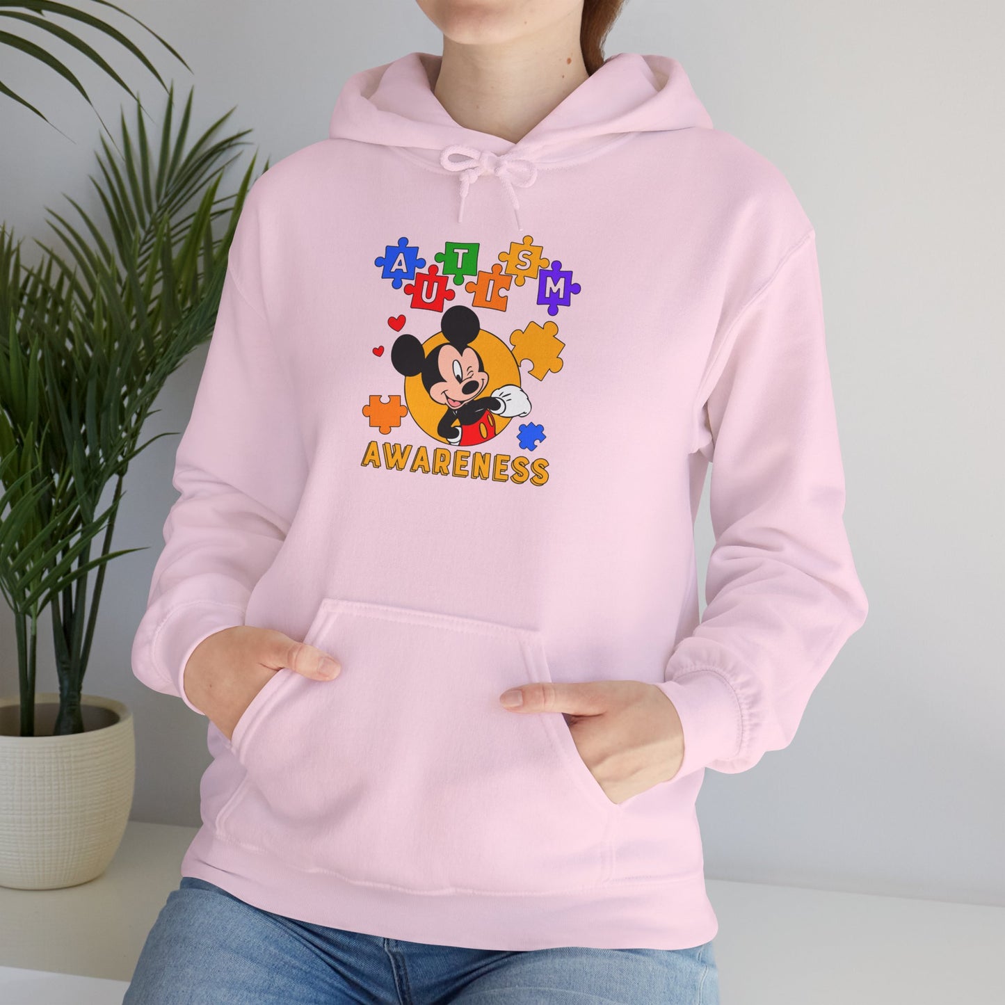 Autism Awareness Hoodie – Colorful Puzzle Heart Design