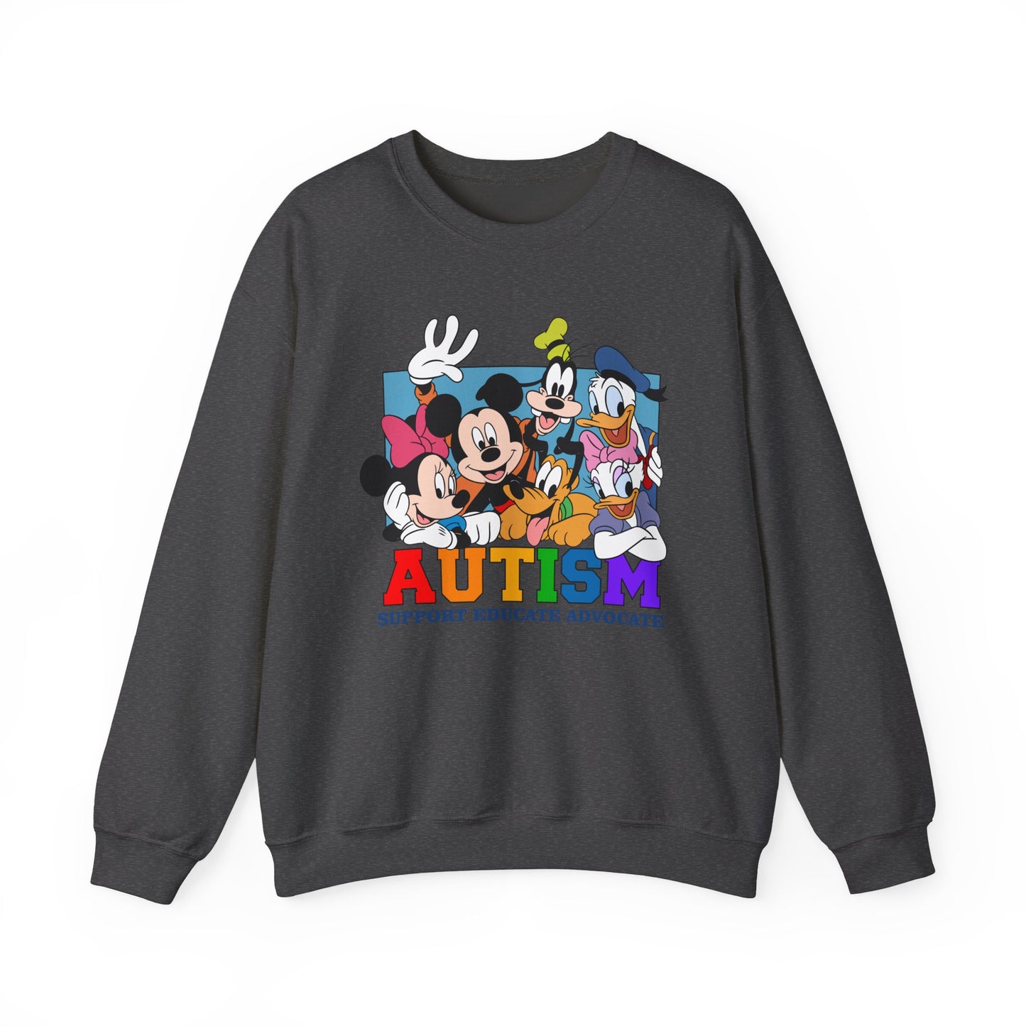 Autism Support Crewneck Sweatshirt — Support Educate Advocate
