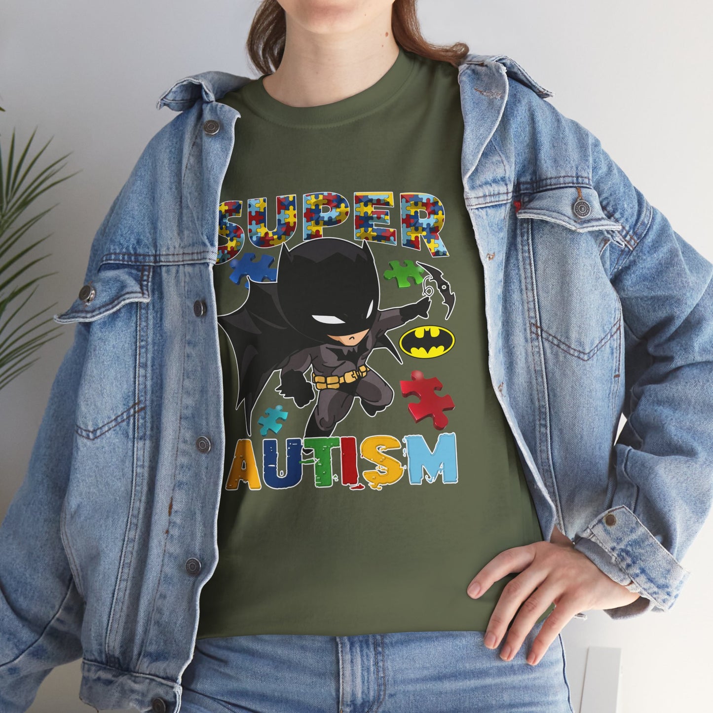 Super Autism T-Shirt — Kids' Puzzle-Heart Hero Tee for Autism Awareness