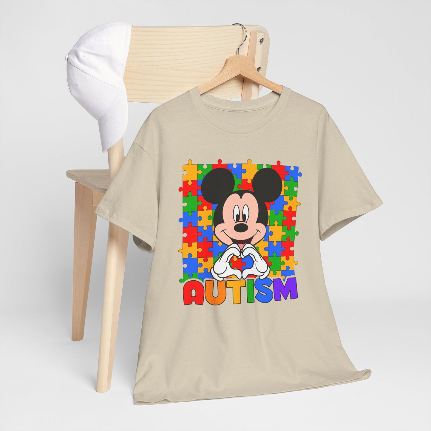 Autism Awareness T-Shirt — Colorful Puzzle Heart Design