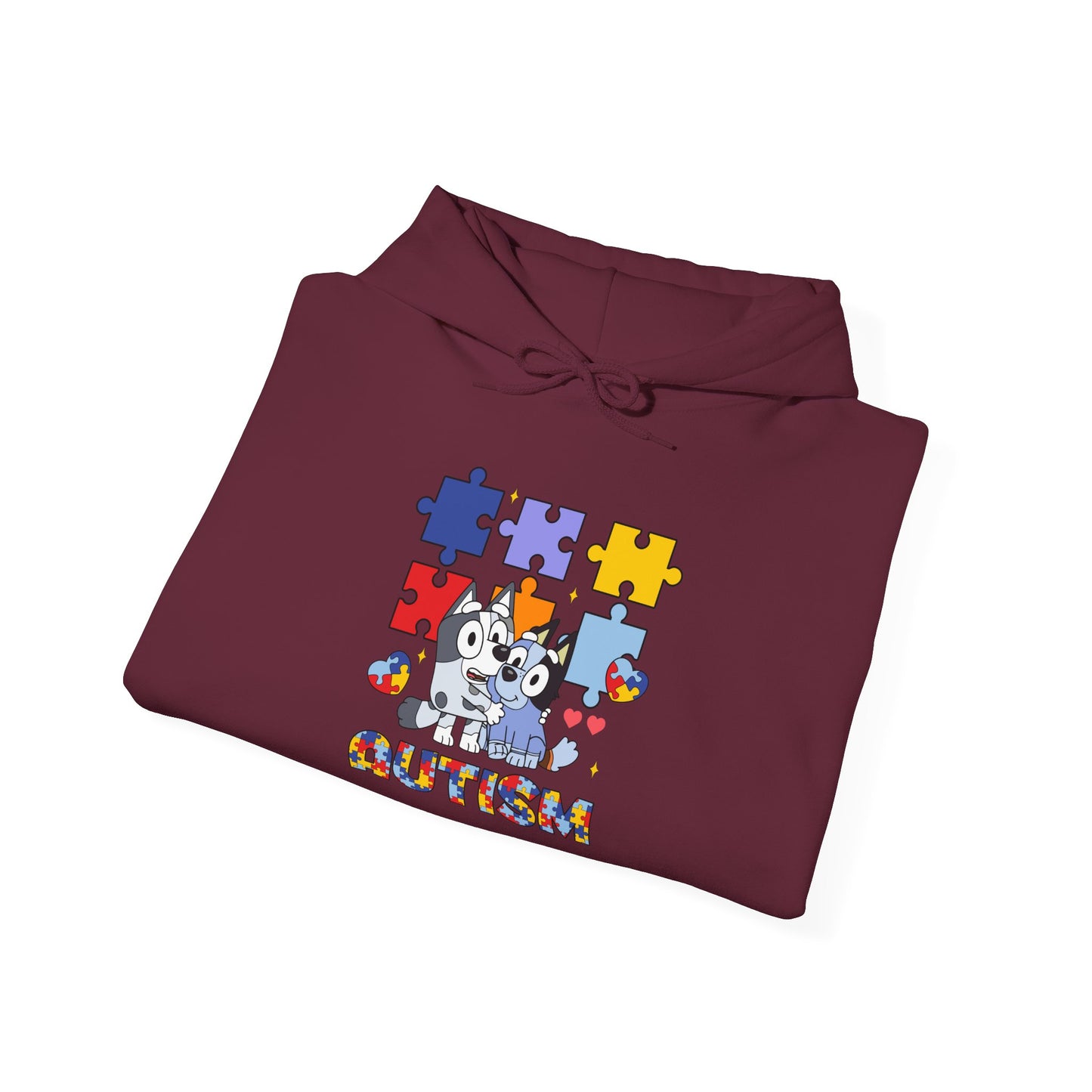 Autism Awareness Puzzle Hoodie — Cute Cat Design "Autism"