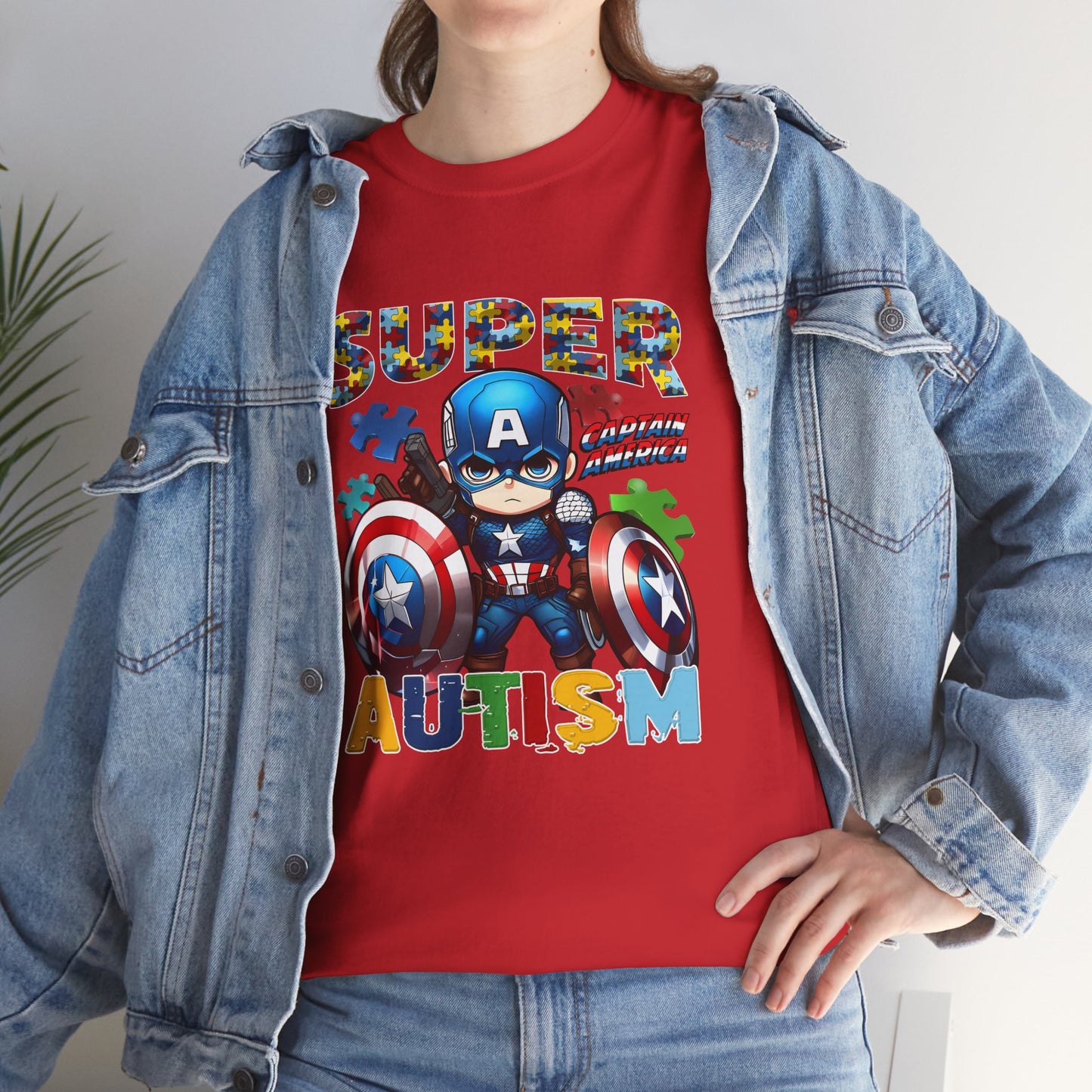 Autism Superhero T-Shirt — "Super Autism" Captain Hero Tee for Kids & Supporters