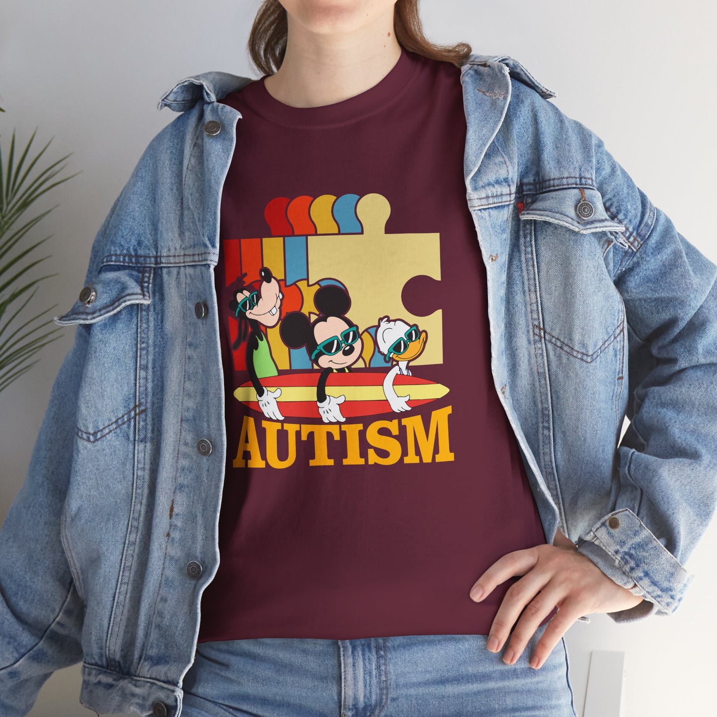 Autism Awareness Tee — Colorful Puzzle & Playful Characters Design