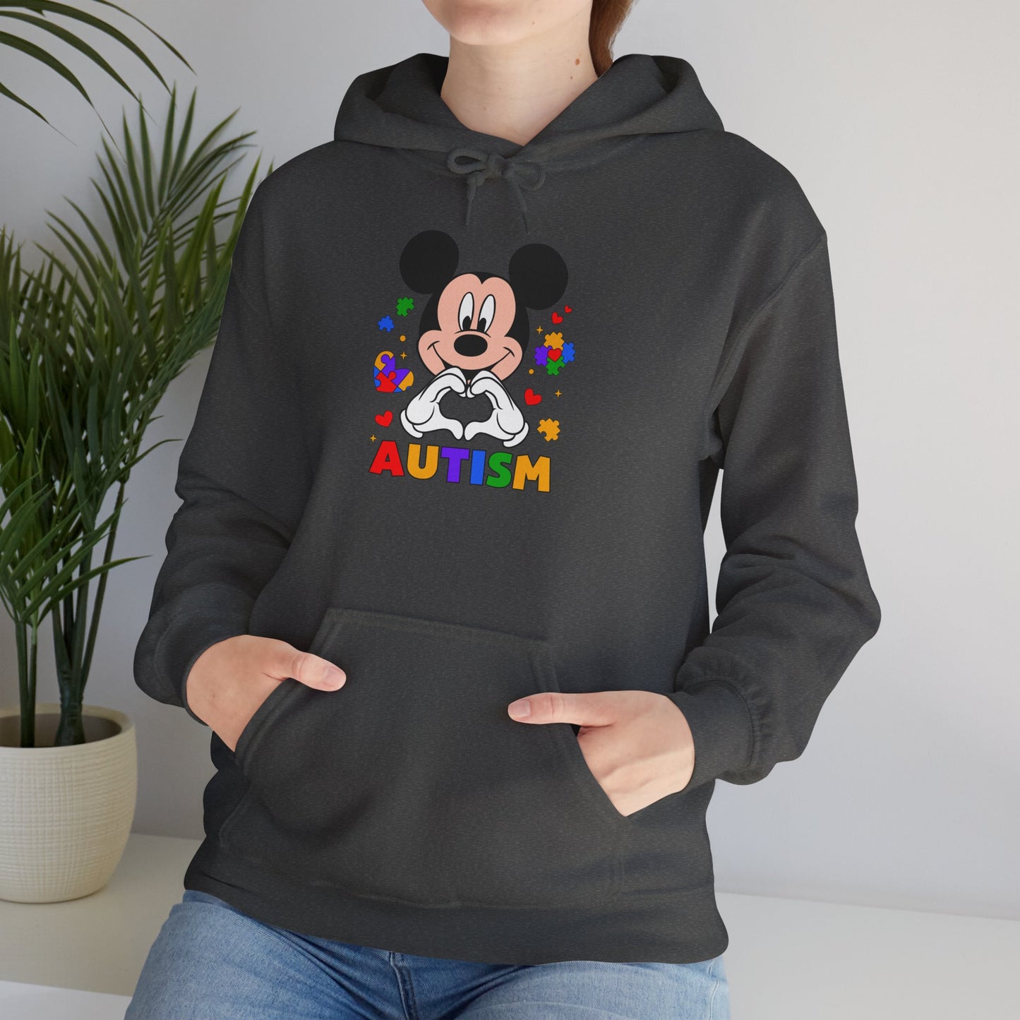 Autism Awareness Hoodie — Colorful Puzzle Heart Design