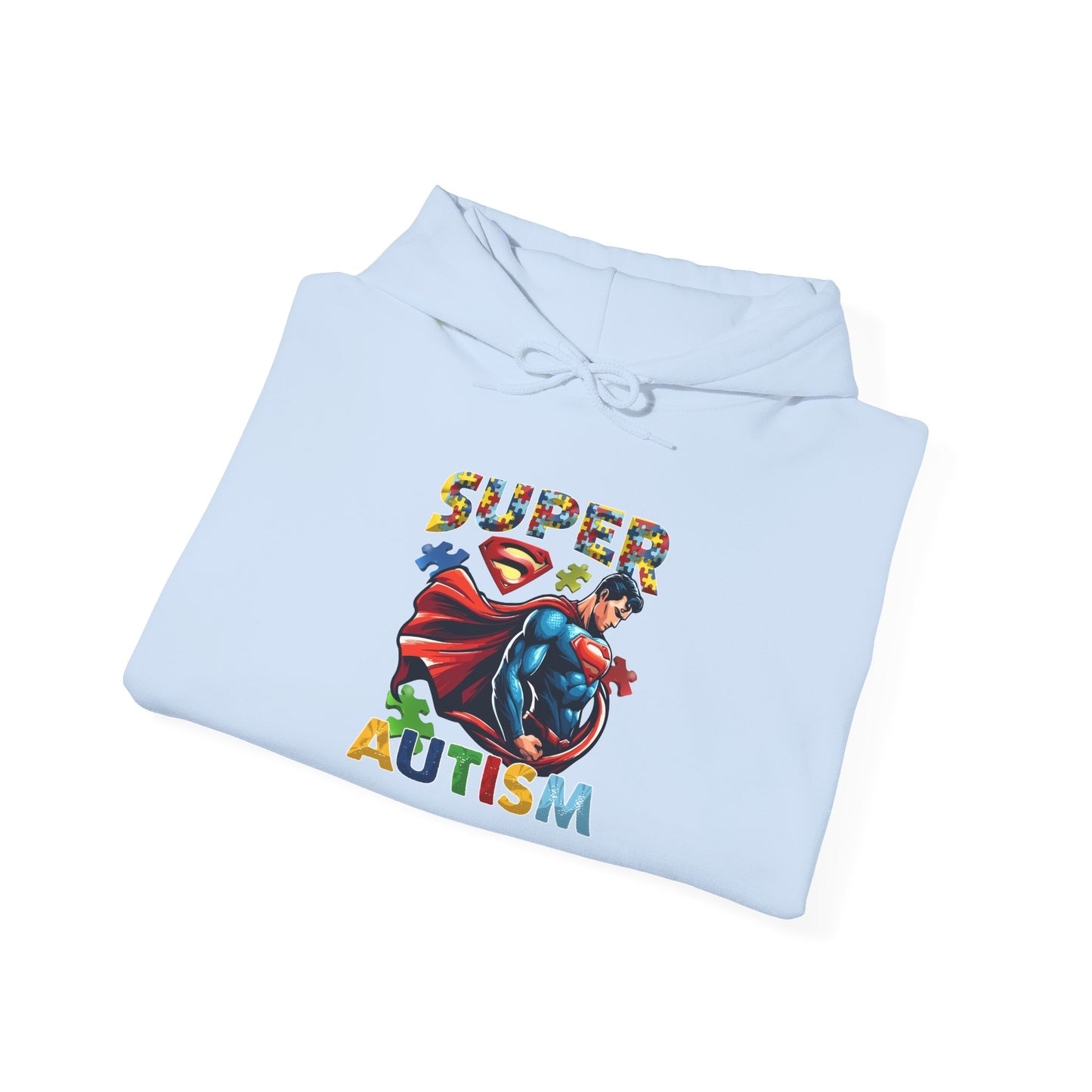 Autism Superhero Hoodie — "Super Autism" Colorful Awareness Pullover