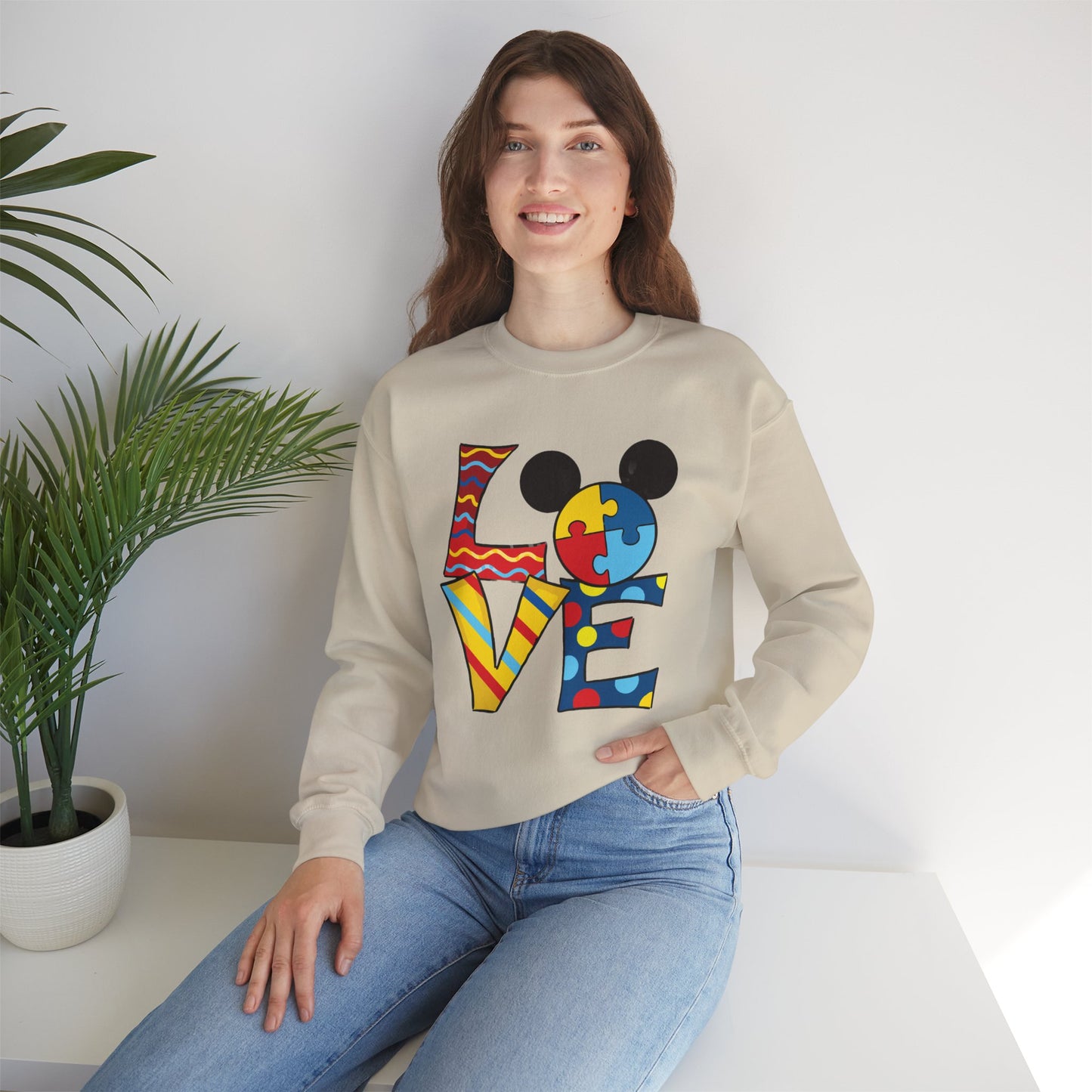 Autism Awareness LOVE Crewneck Sweatshirt