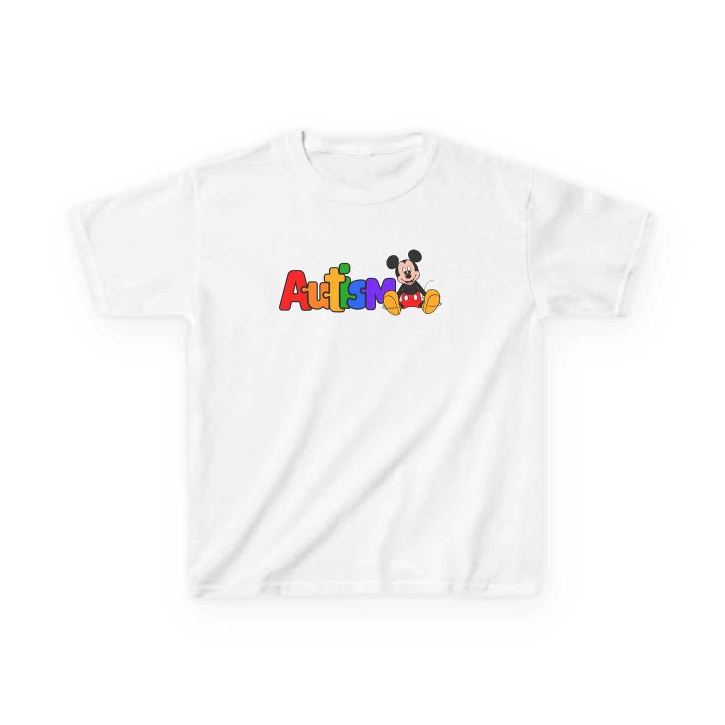 Kids T-Shirt — Colorful 'Autism' Rainbow Design