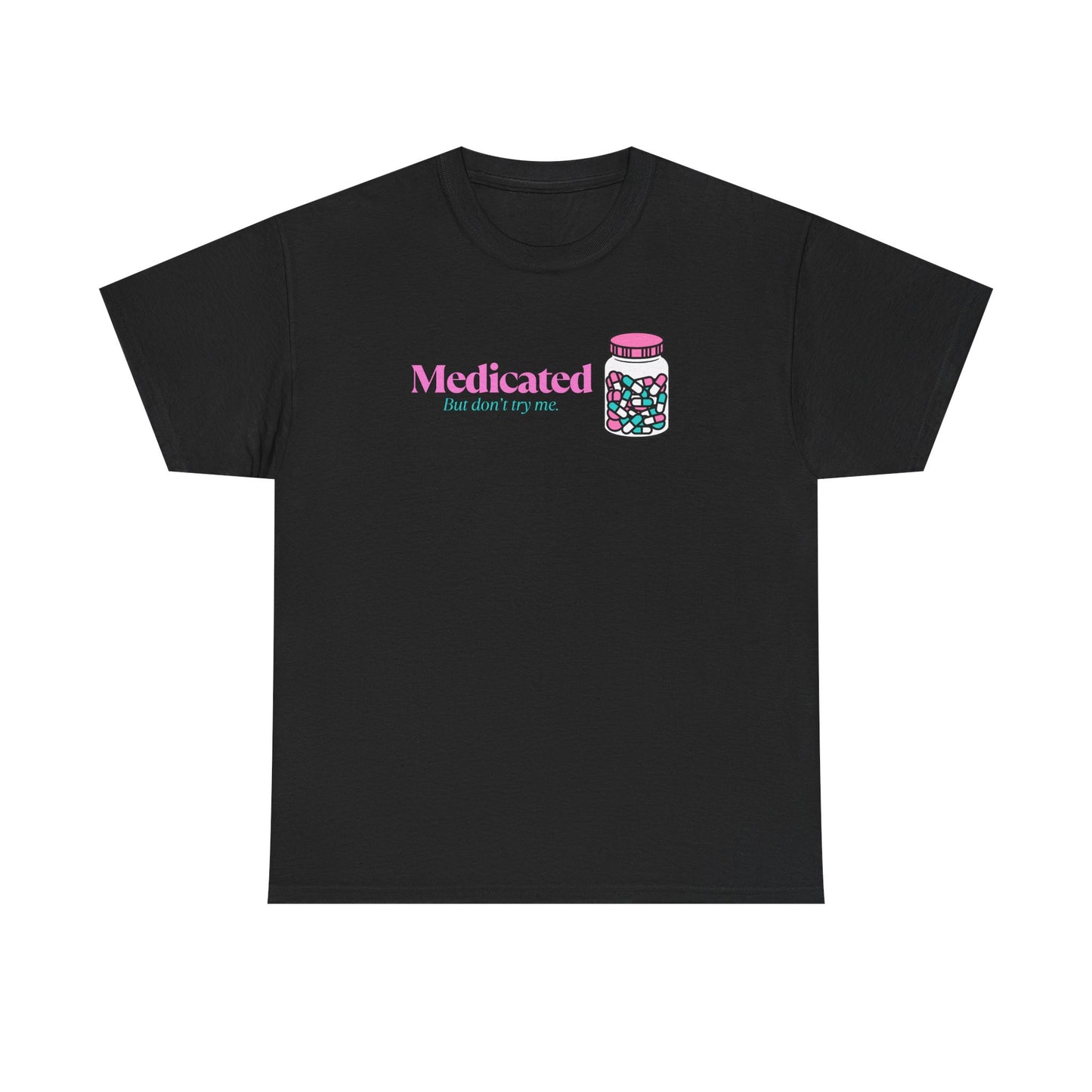 Medicated Unisex Heavy Cotton Tee - Fun and Playful Shirt for Relaxation