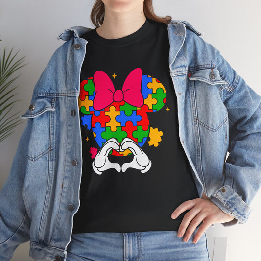 Autism Awareness Puzzle Minnie T-Shirt