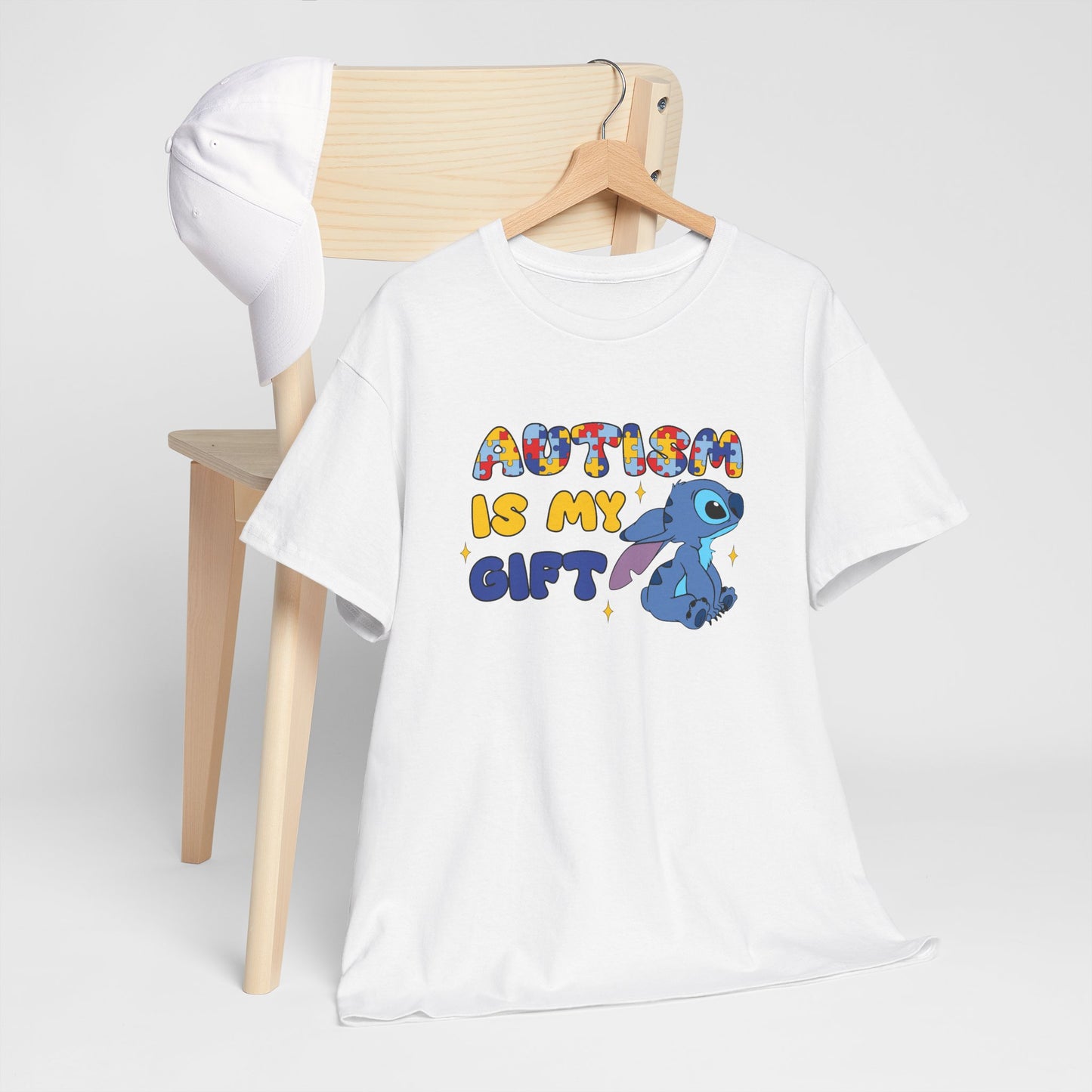 Autism Is My Gift T-Shirt — Colorful Puzzle Heart Design