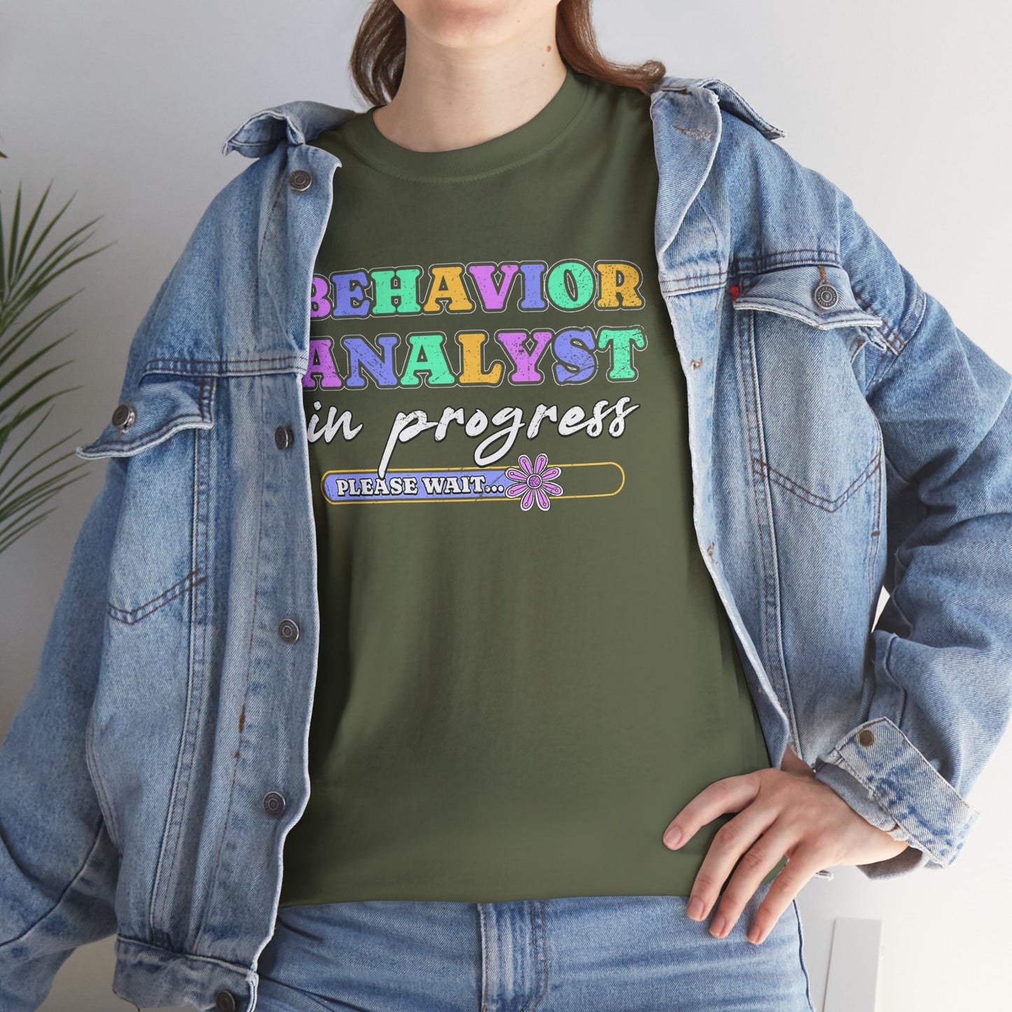 Behavior Analyst in Progress T-Shirt — Pastel Rainbow ABA Therapist Tee