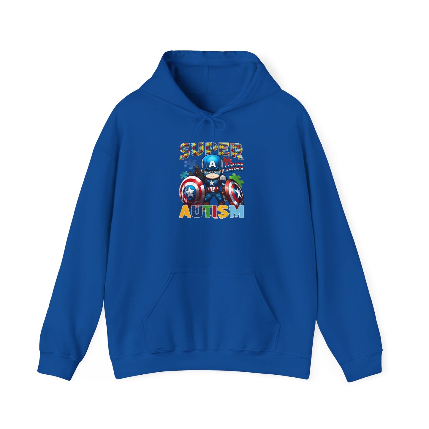 Autism Superhero Hoodie — 'Super Autism' Colorful Puzzle Support Sweatshirt