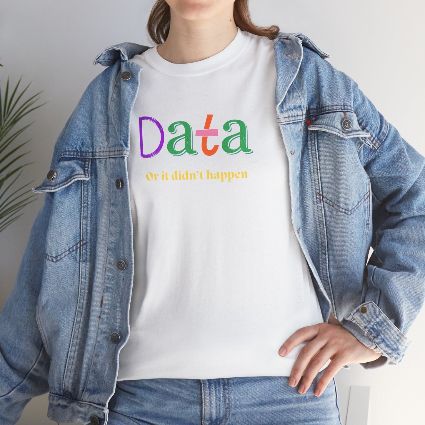 Data-Driven Unisex Heavy Cotton Tee - Fun and Colorful Graphic Shirt