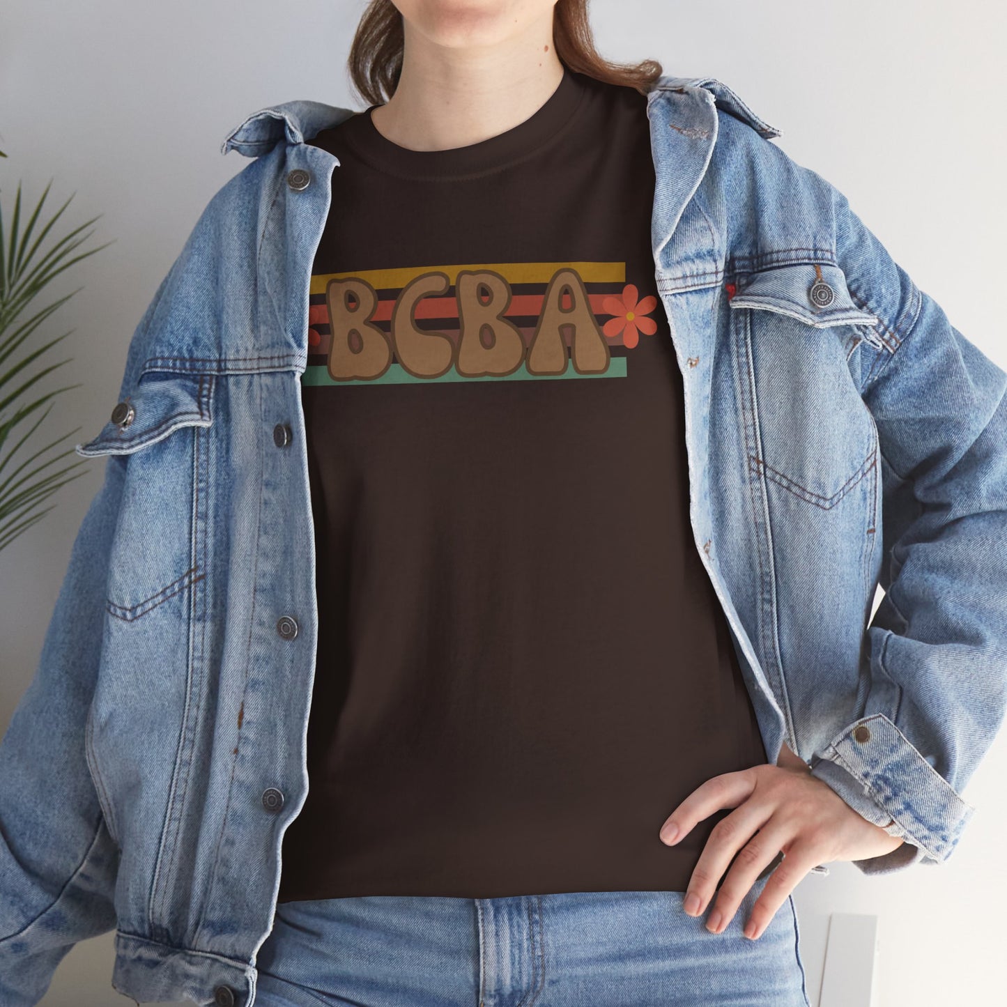 BCBA Unisex Heavy Cotton Tee, Comfortable Daily Wear, Perfect Gift, Summer Fashion, Relaxed Fit Top, Family Gatherings, Self-Care