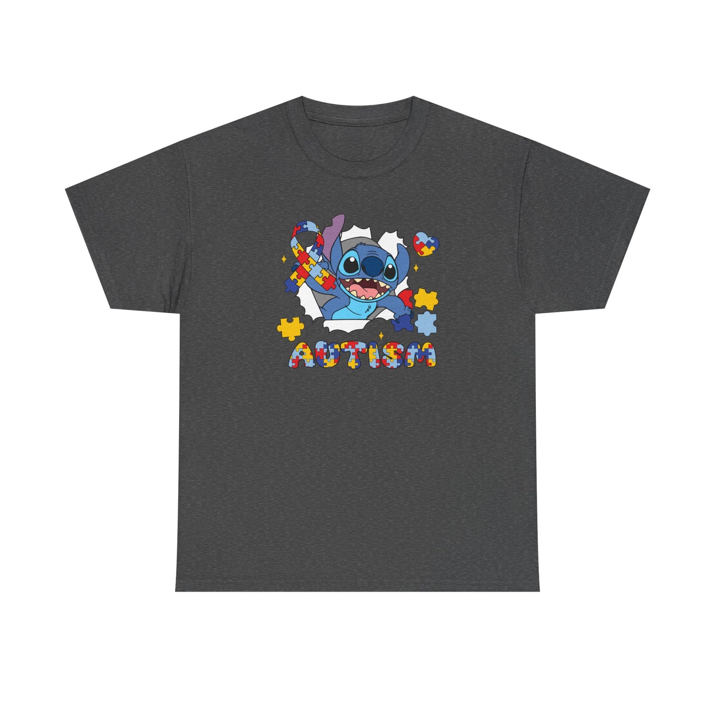 Stitch Autism Awareness T-Shirt — Puzzle Heart Design
