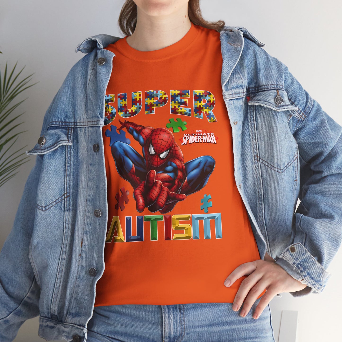 Autism Awareness T-Shirt — "Super Autism" Colorful Puzzle Design