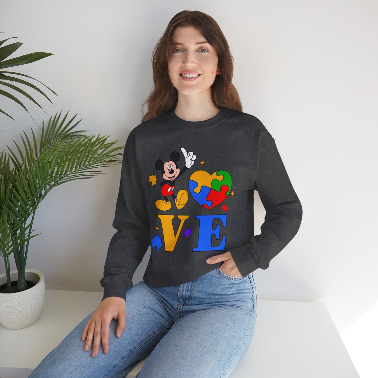 Mickey Puzzle Heart LOVE Sweatshirt