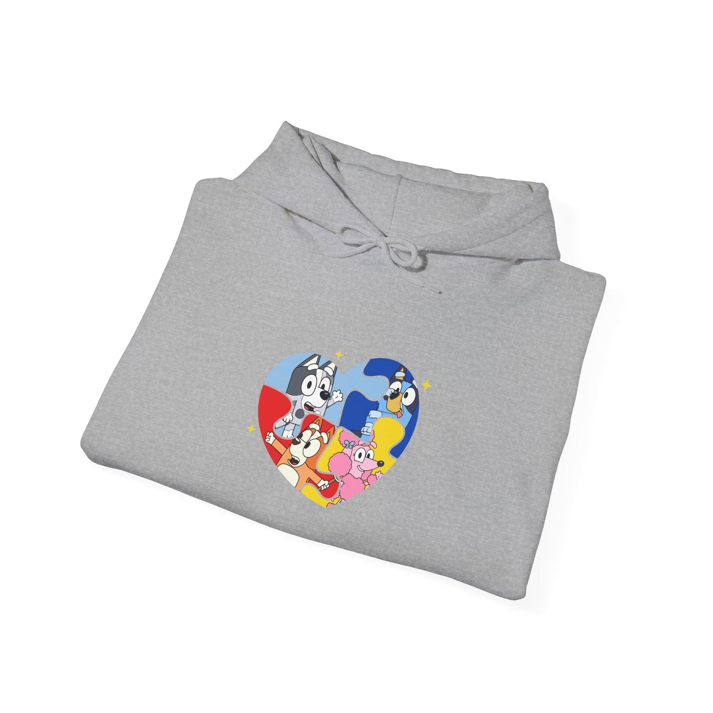 Retro Cartoon Heart Hoodie — Colorful Vintage Characters Graphic Sweatshirt