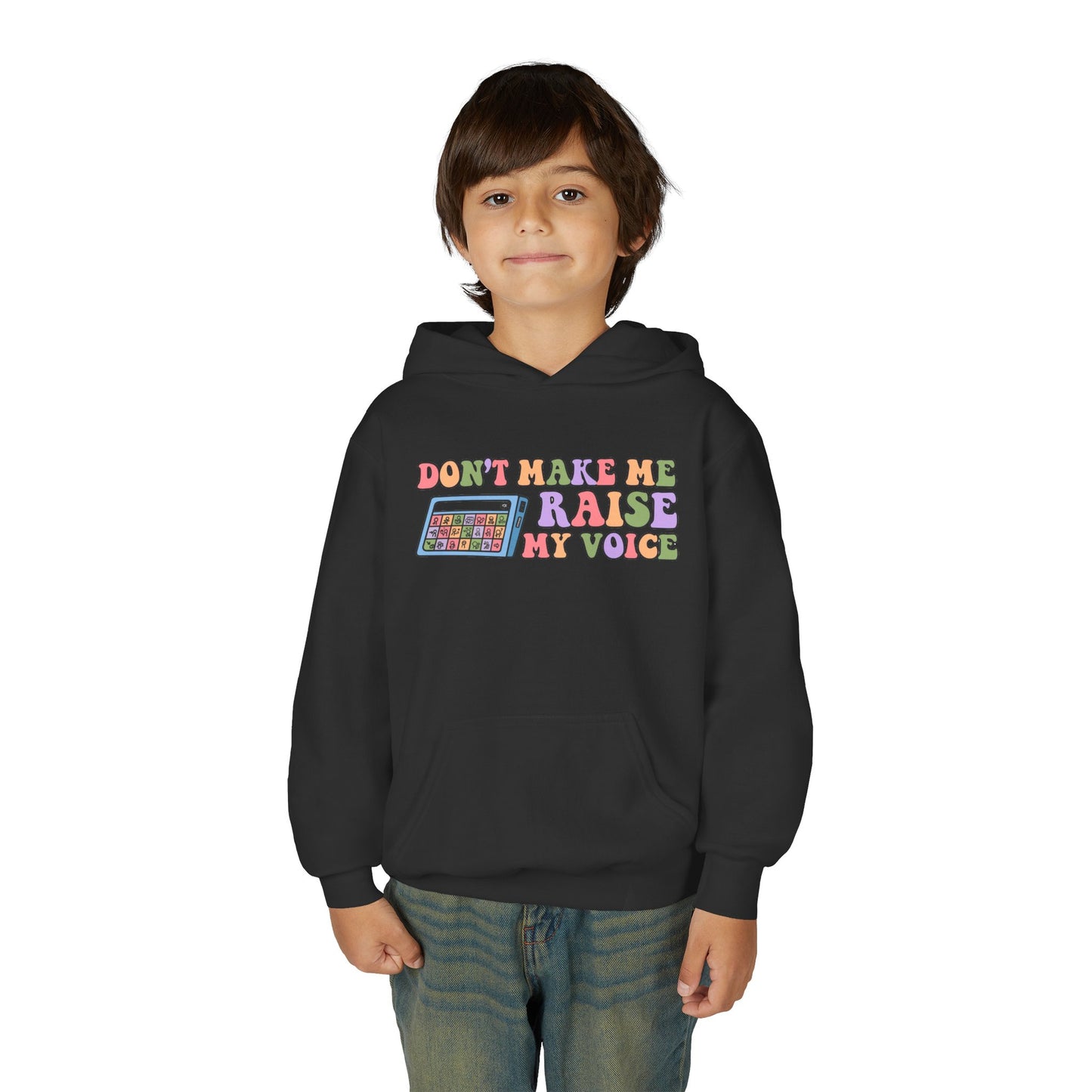 Youth Hoodie - Don't Make Me Raise My Voice Humor