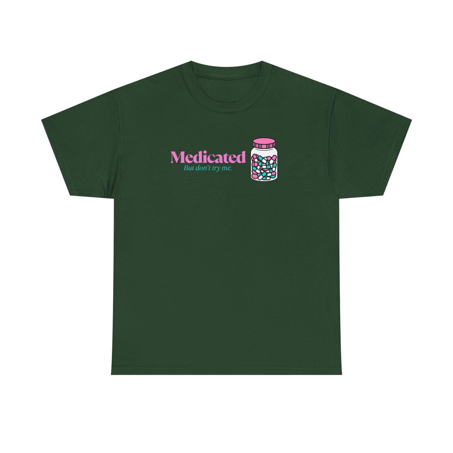Medicated Unisex Heavy Cotton Tee - Fun and Playful Shirt for Relaxation