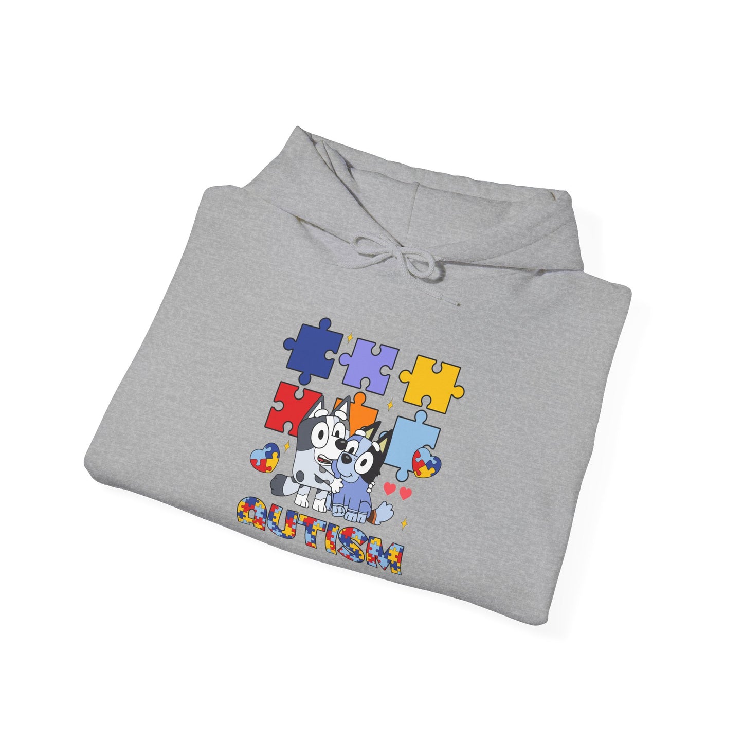Autism Awareness Puzzle Hoodie — Cute Cat Design "Autism"