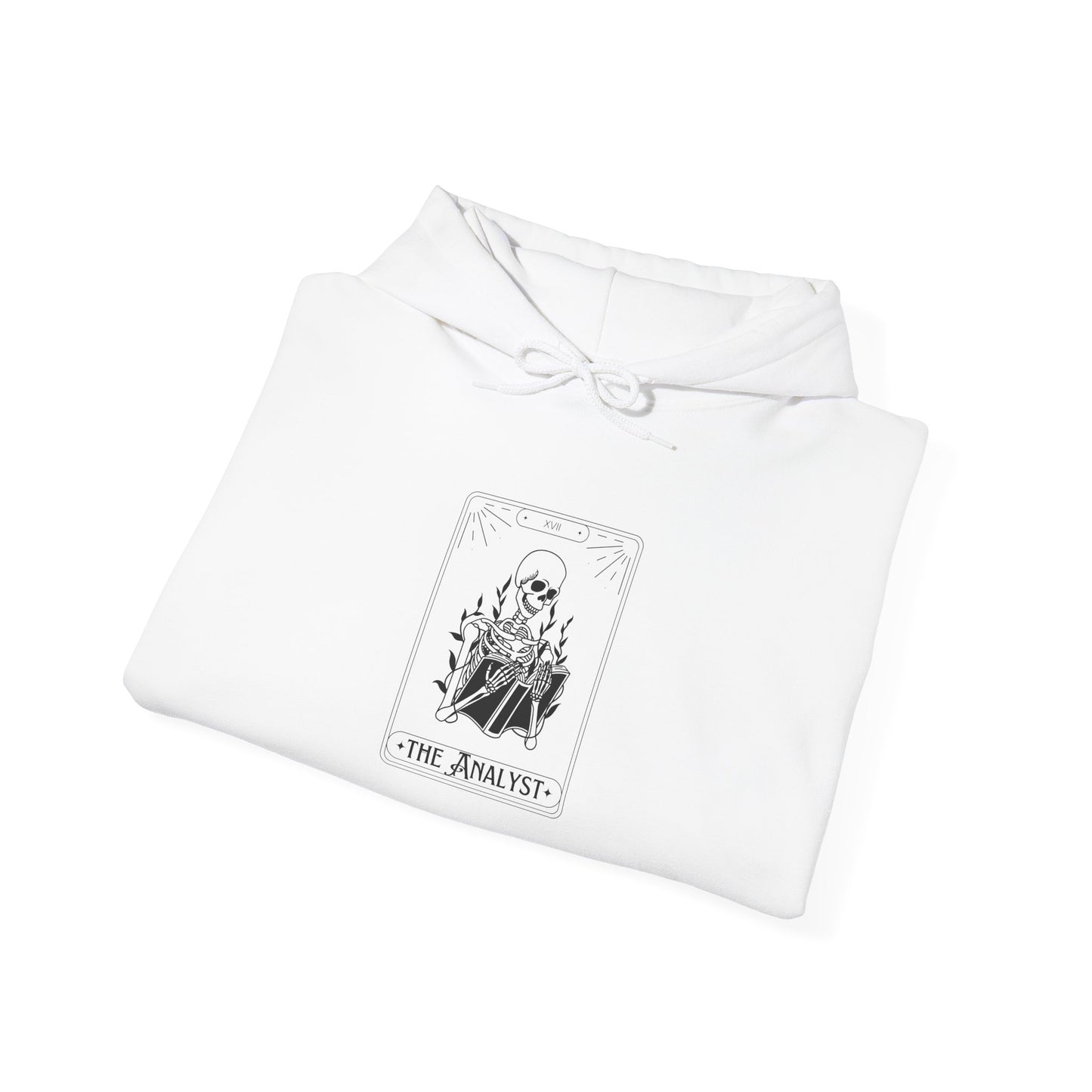 Tarot 'The Analyst' Hoodie — Minimal Occult Illustration Sweatshirt