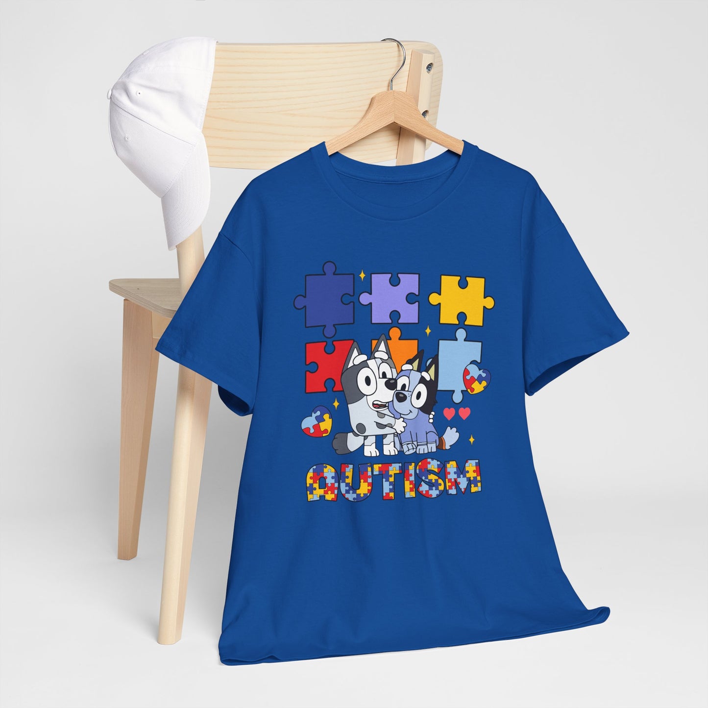 Autism Awareness Puzzle Tee — Cute Puppy Puzzle Piece Design