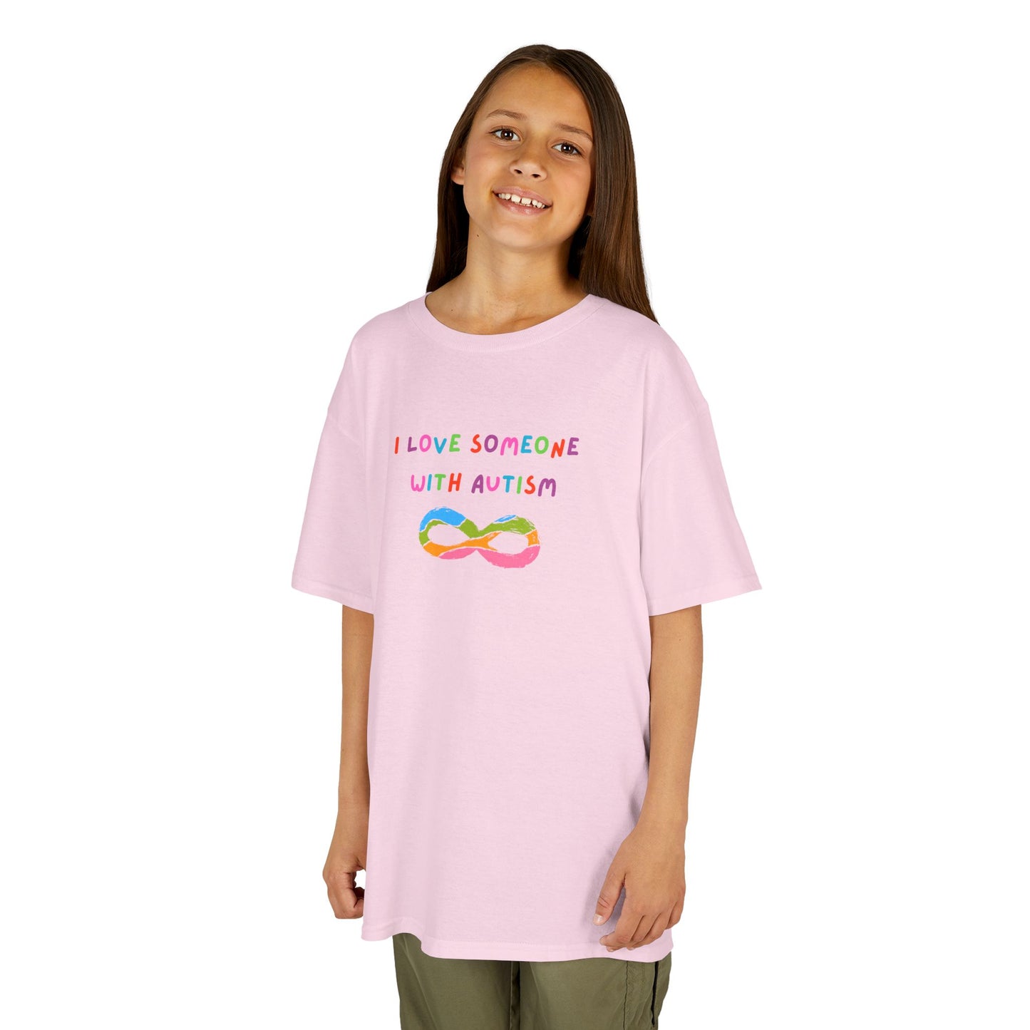 Autism Love Kids Tee - I Love Someone With Autism Graphic T-Shirt
