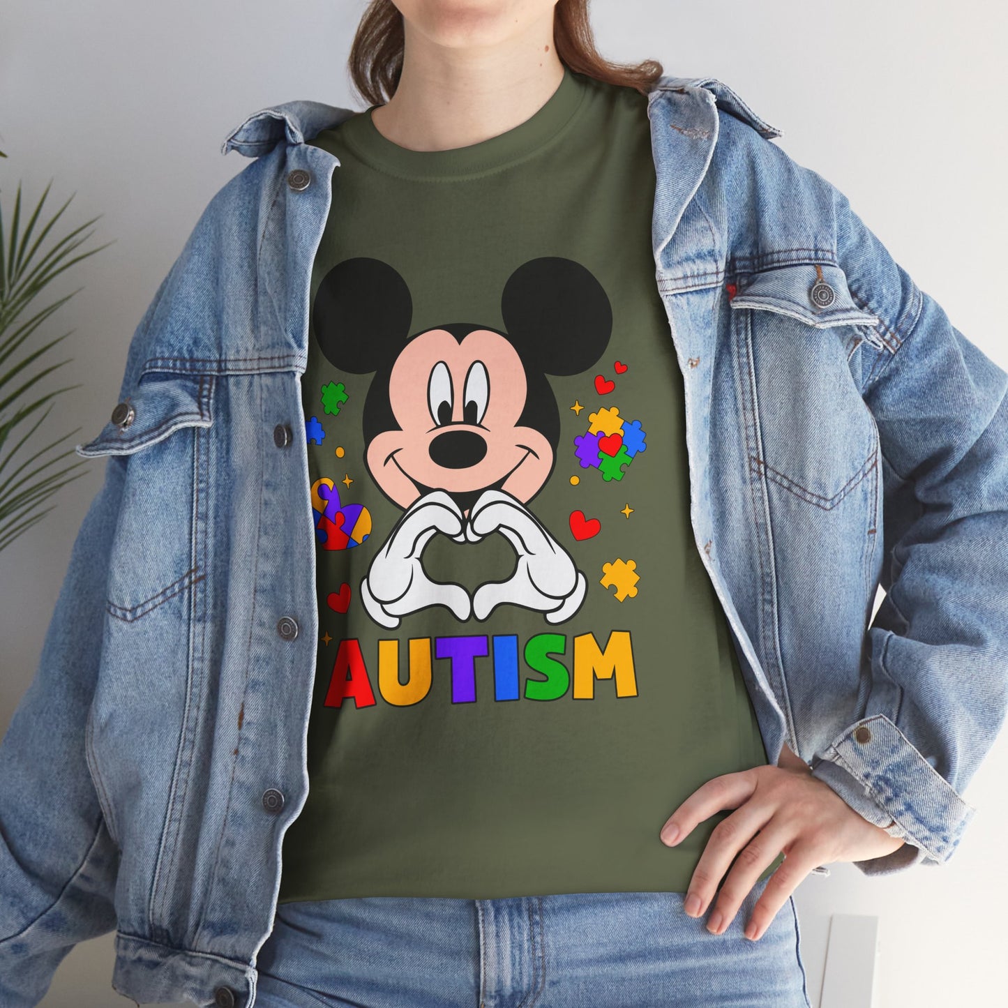 Autism Awareness T-Shirt — Colorful Puzzle Heart Design