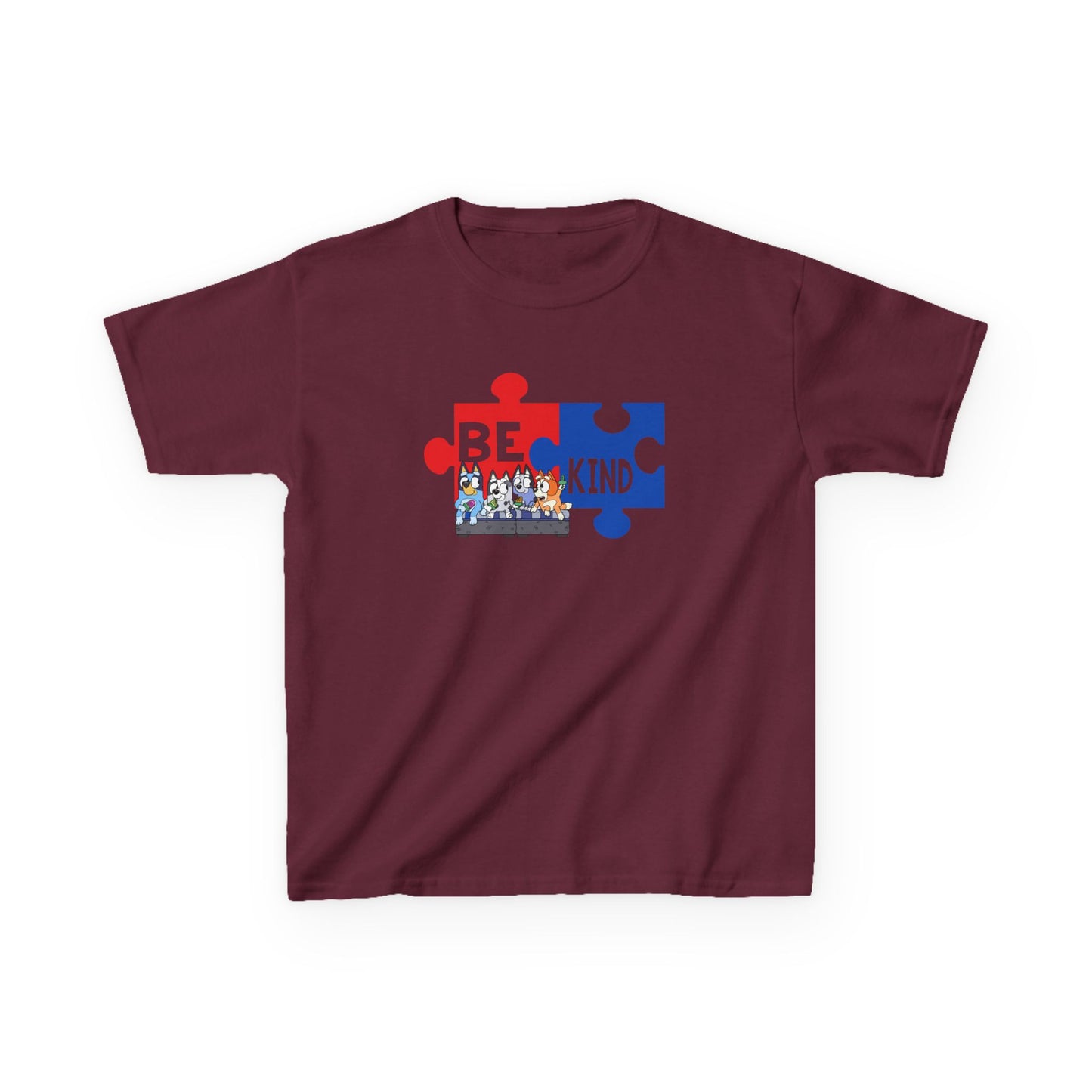 Kids T-Shirt — 'Be Kind' Puzzle Piece Autism Awareness Tee