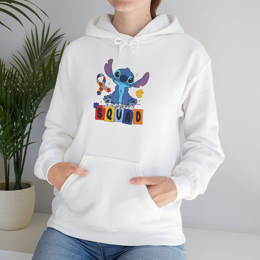 Cute Cartoon Alien 'Squad' Hoodie - Graphic Pullover for Fans