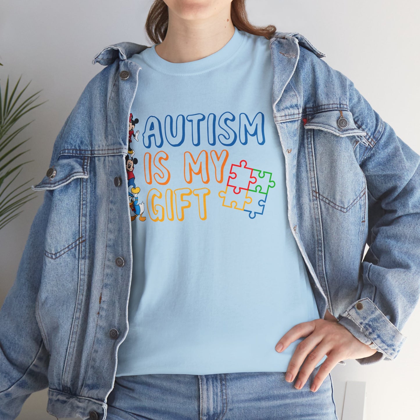 Autism Is My Gift T-Shirt — Colorful Puzzle Piece Awareness Tee