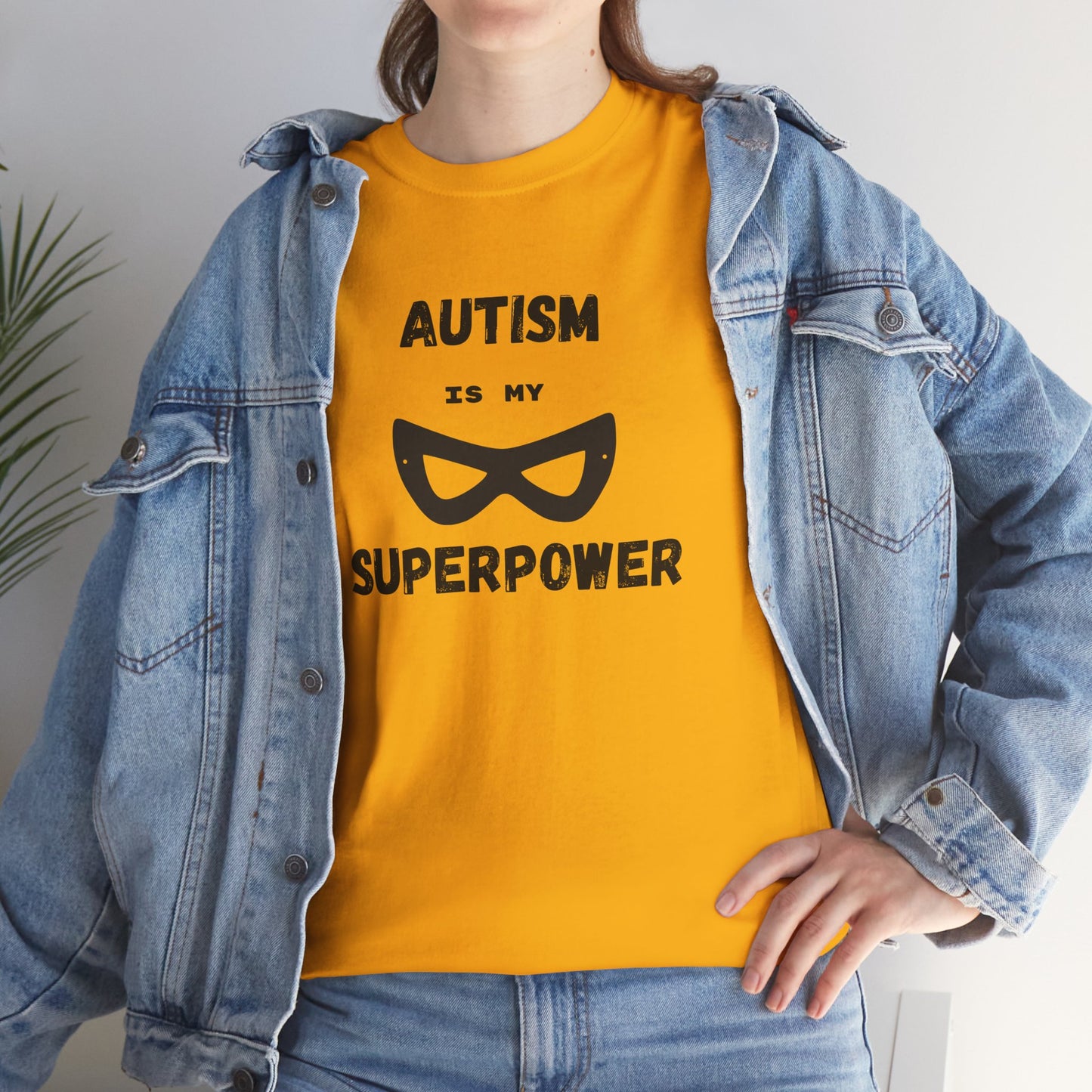 Autism is My Superpower Tee, Unisex Heavy Cotton Shirt, Gift for Autism Awareness, Inclusive Fashion, Inspirational T-Shirt