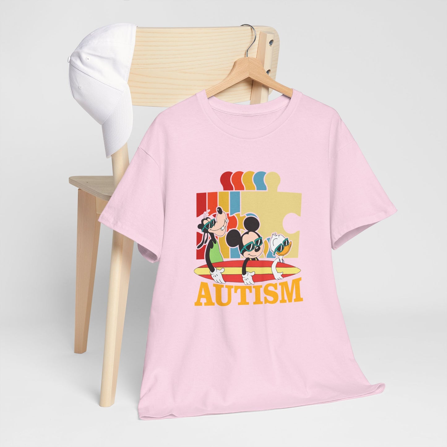 Autism Awareness Tee — Colorful Puzzle & Playful Characters Design