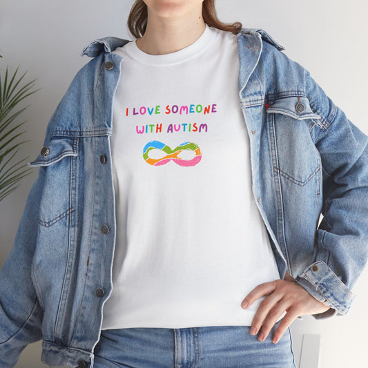 I Love Someone with Autism Unisex Heavy Cotton Tee